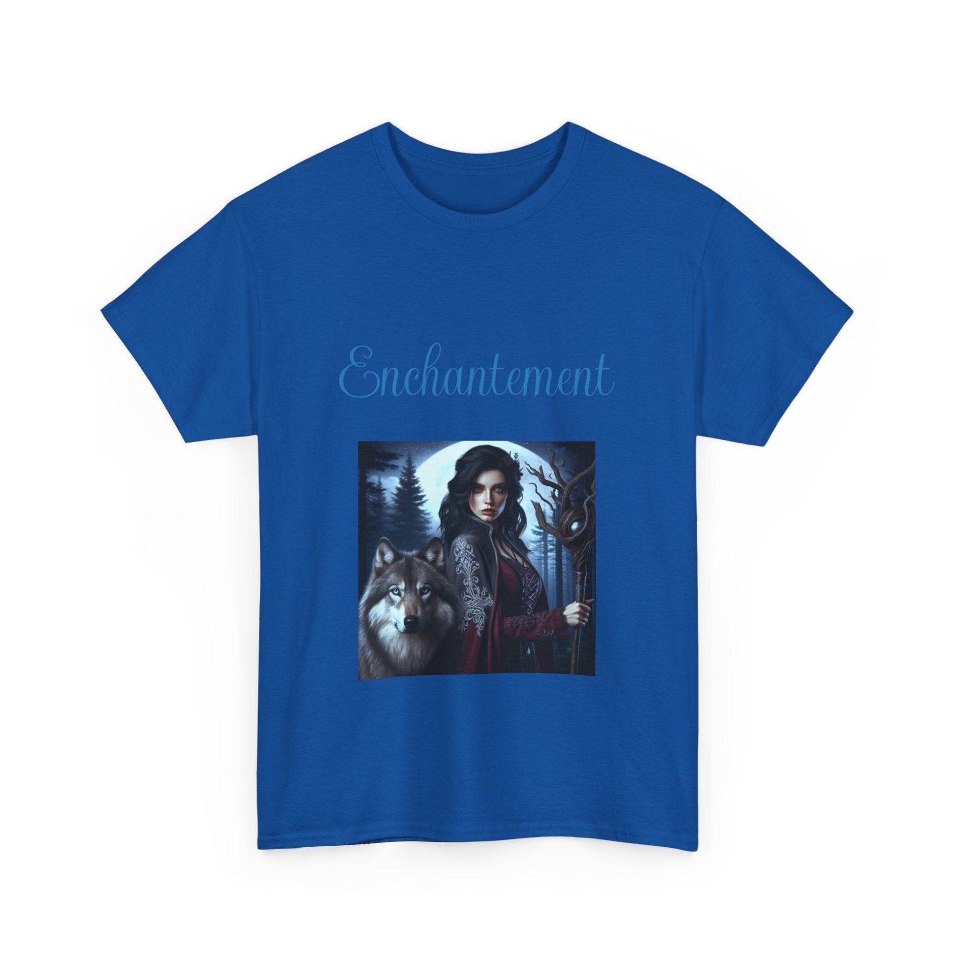 Enchanted Wolf Unisex Heavy Cotton Tee - The Dreamer's Bookshop.