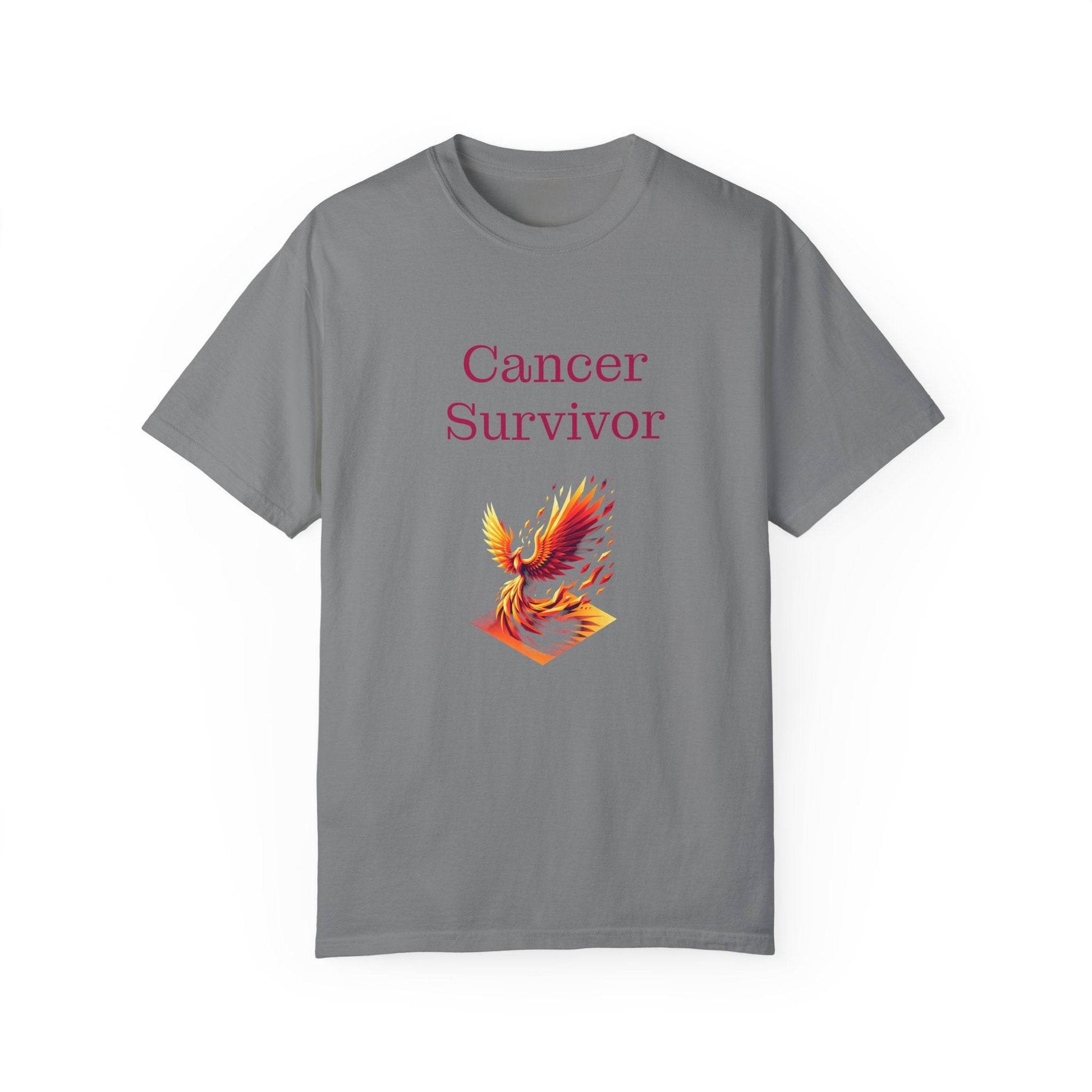 Cancer Survivor Unisex Garment-Dyed T-shirt - Inspirational Motivational Tee - The Dreamer's Bookshop.