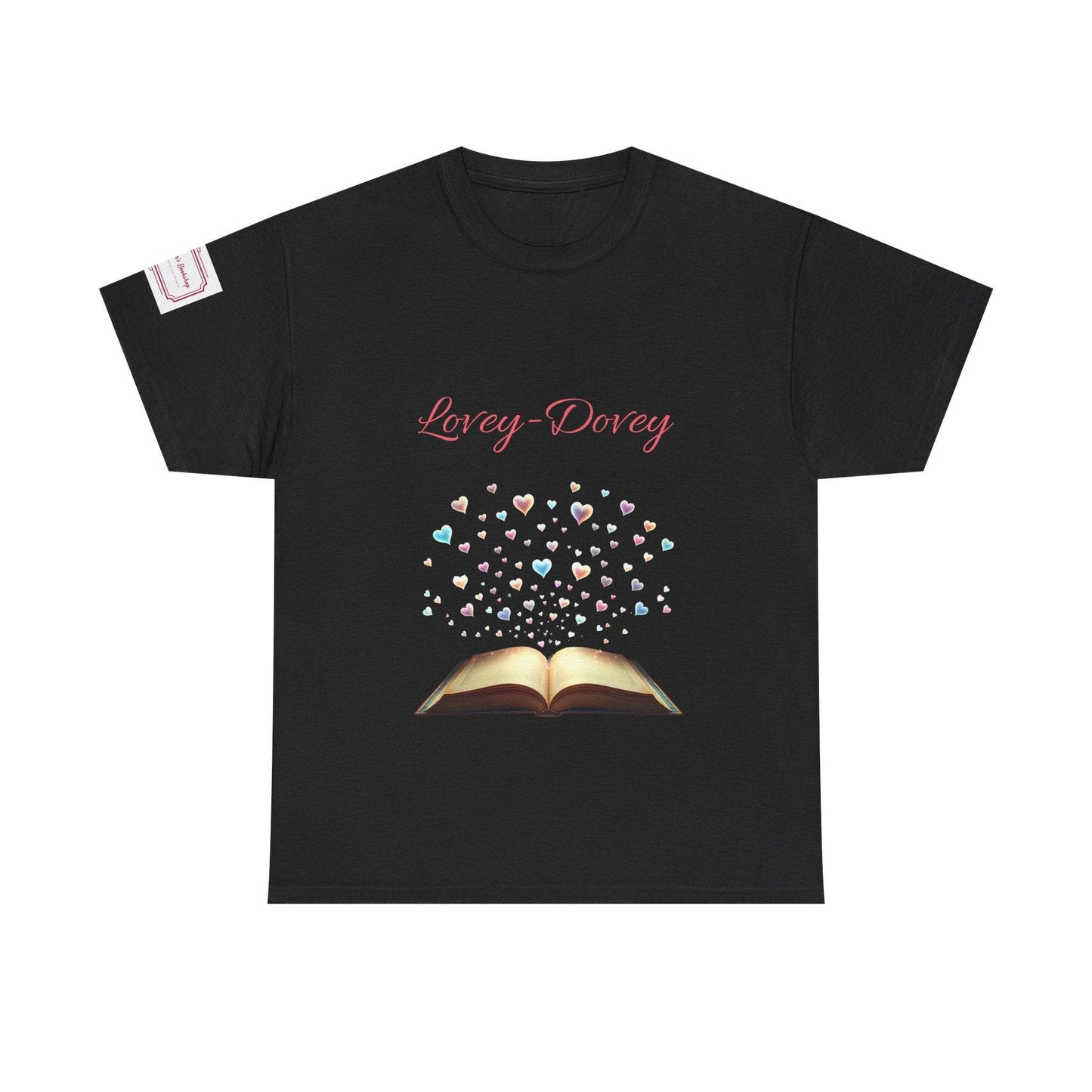 Lovey-Dovey - Unisex Heavy Cotton Tee - Sweet Romance - The Dreamer's Bookshop.