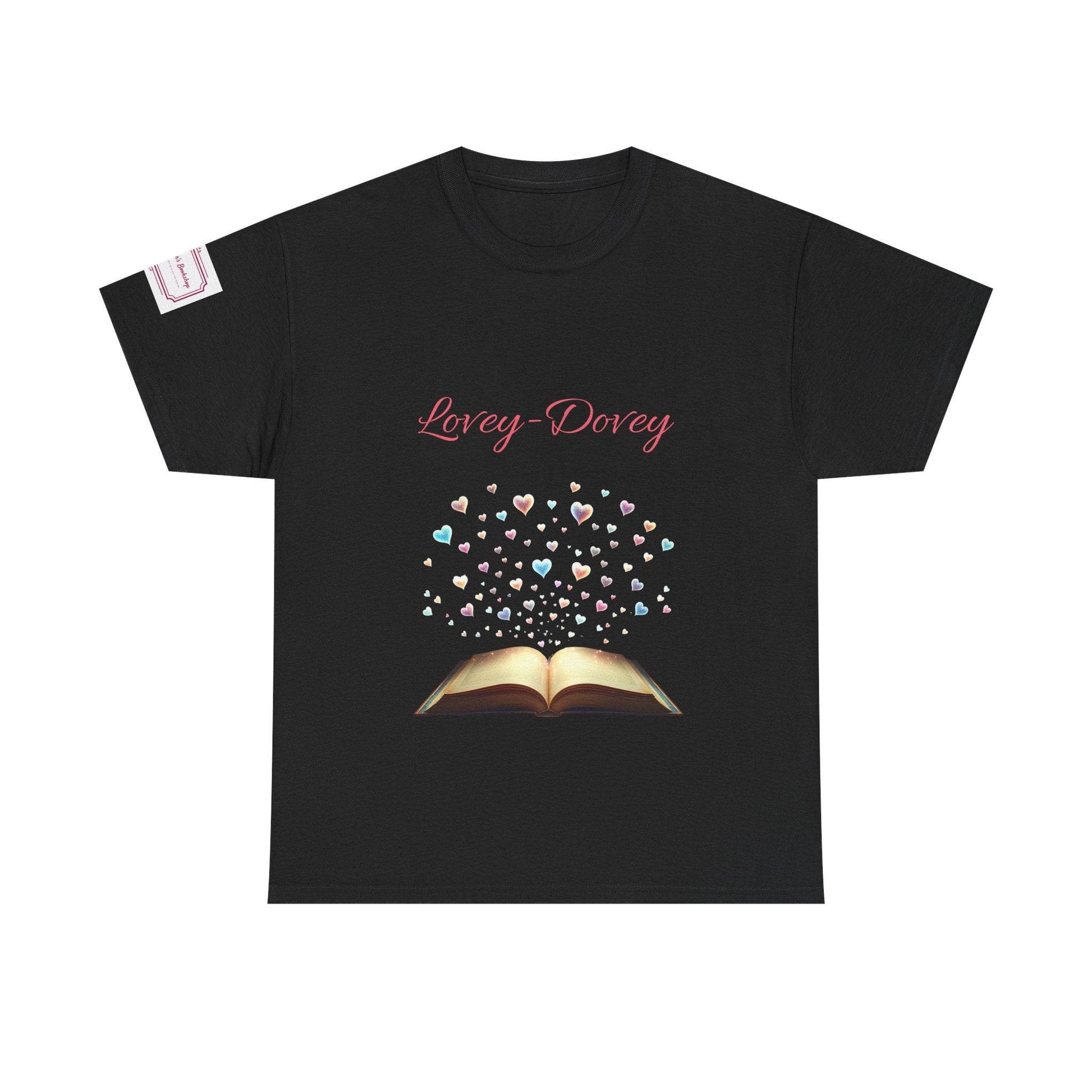 Lovey-Dovey - Unisex Heavy Cotton Tee - Sweet Romance - The Dreamer's Bookshop.