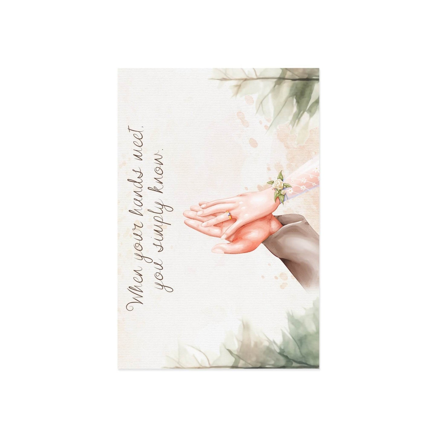 The Dreamer's Bookshop Cute "Your Hands" Wedding Card - The Dreamer's Bookshop.
