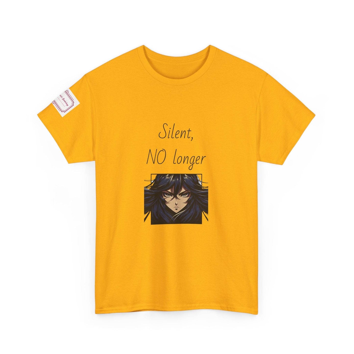 Silent, NO longer - Inspirational Unisex Heavy Cotton Tee - The Dreamer's Bookshop.