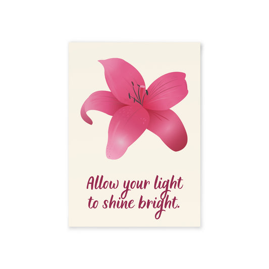 The Dreamer's Bookshop - Love Yourself Card "Your light" - The Dreamer's Bookshop.