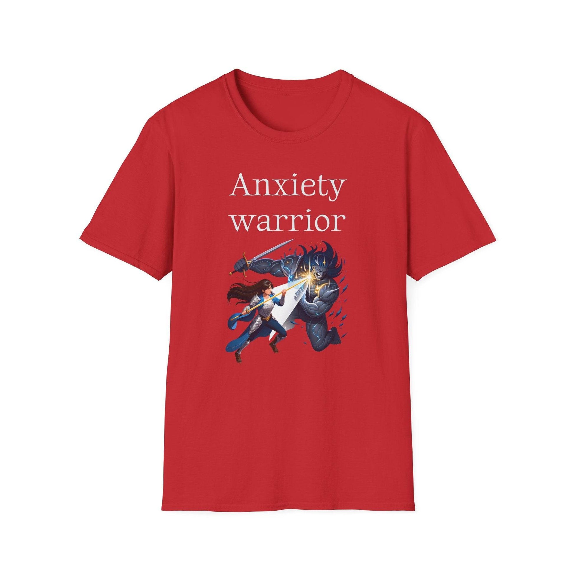 Anxiety Warrior Unisex Softstyle T-Shirt - What's Your Battle? - The Dreamer's Bookshop.