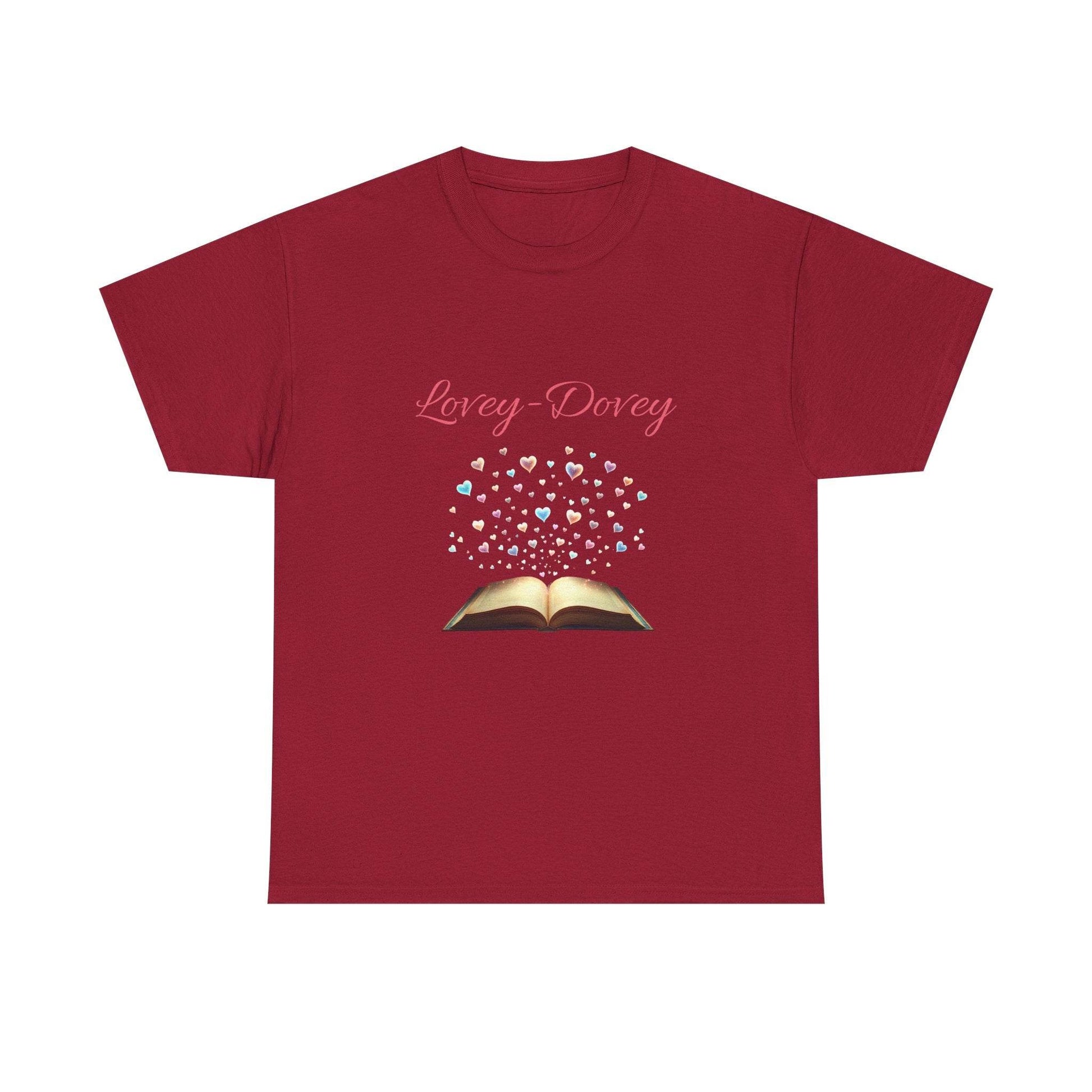 Lovey-Dovey - Graphic Tee - Unisex Heavy Cotton T-Shirt for Book Lovers - The Dreamer's Bookshop.