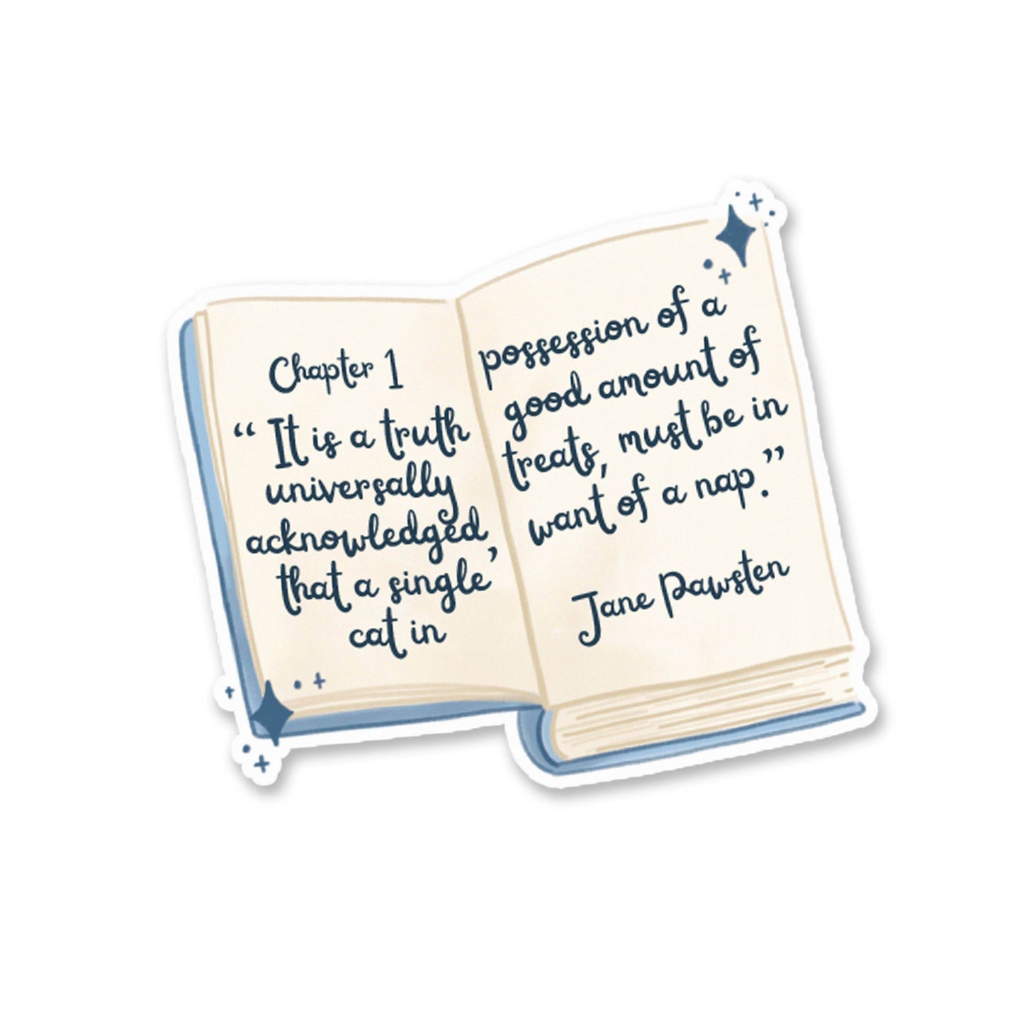 My Sweet Paper Card - Oggy's Club - Pawride en Purrjudice - Uitgestanste sticker - The Dreamer's Bookshop.