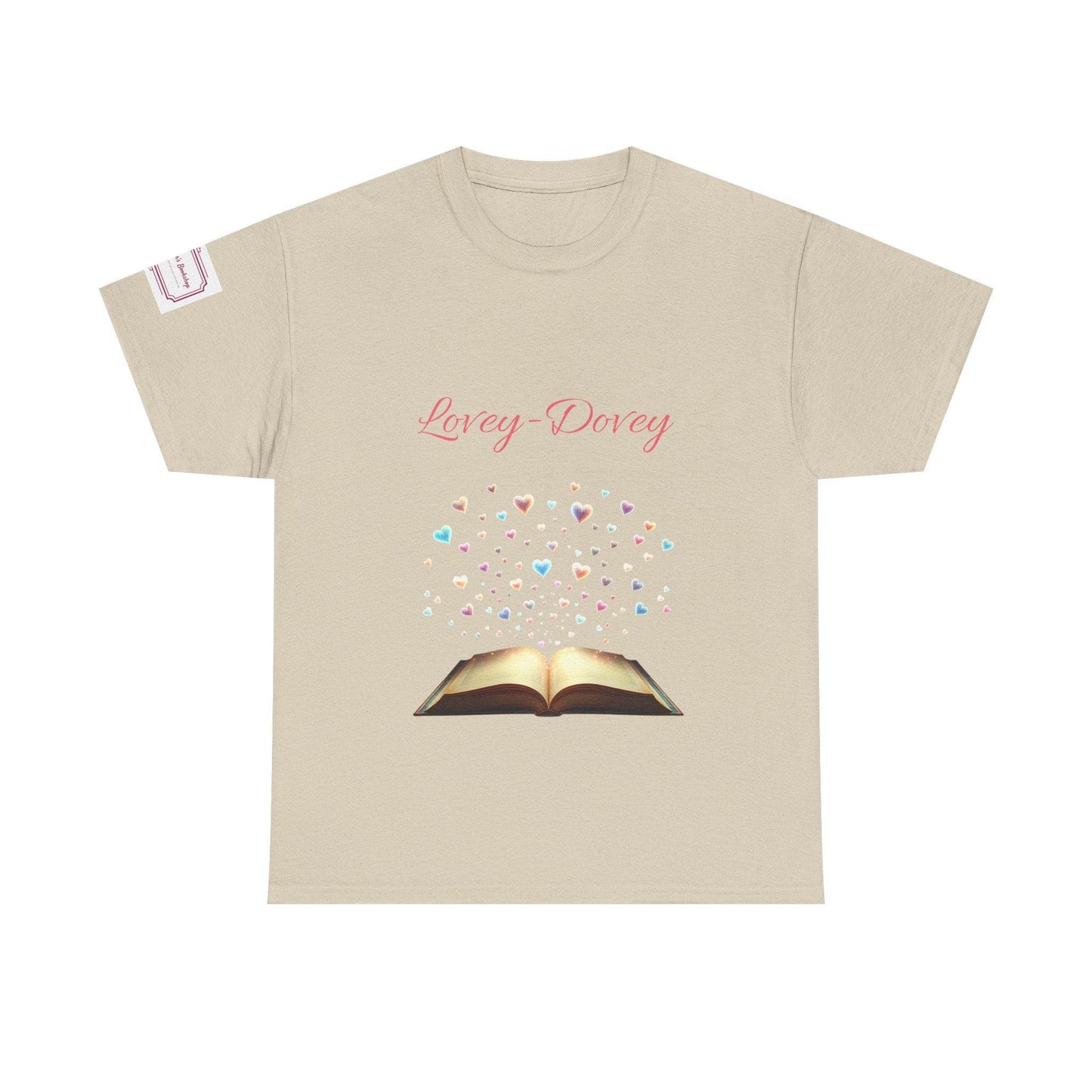 Lovey-Dovey - Unisex Heavy Cotton Tee - Sweet Romance - The Dreamer's Bookshop.