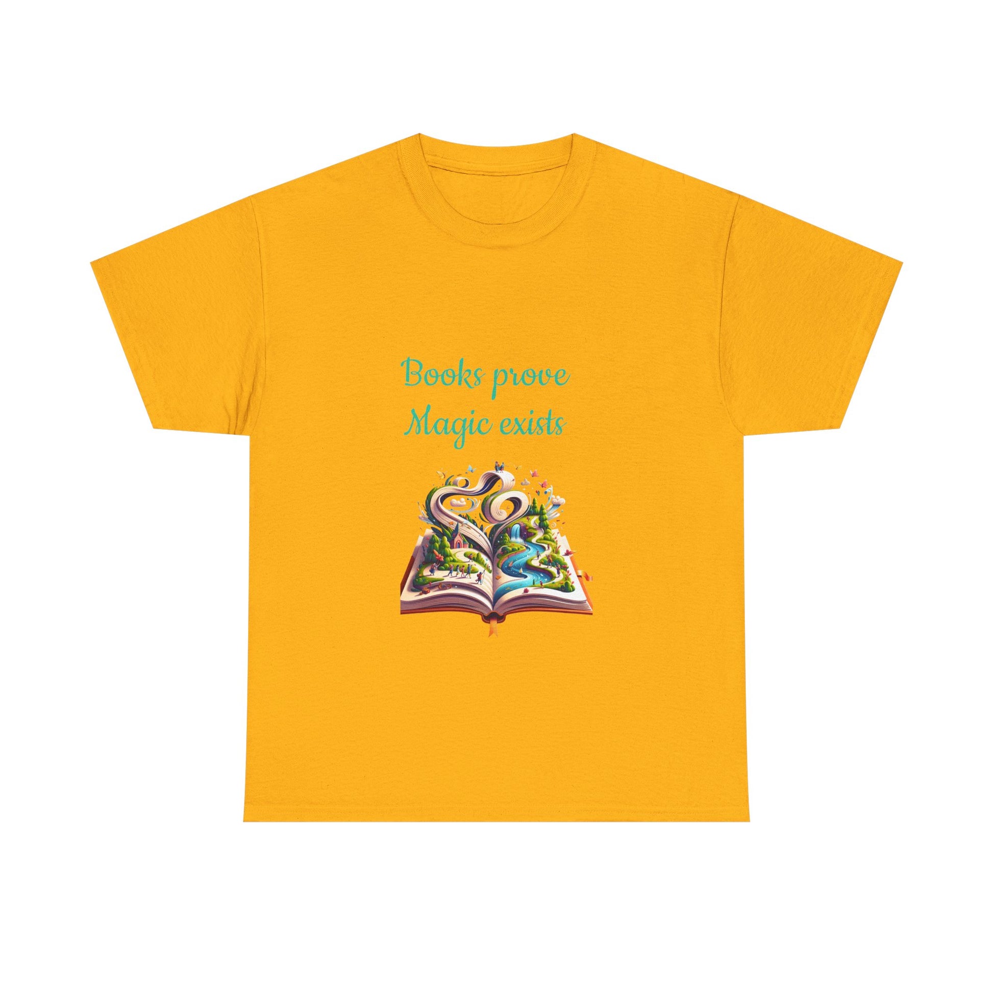 Book Lover's Unisex Heavy Cotton Tee - "Magic Exists" - The Dreamer's Bookshop.