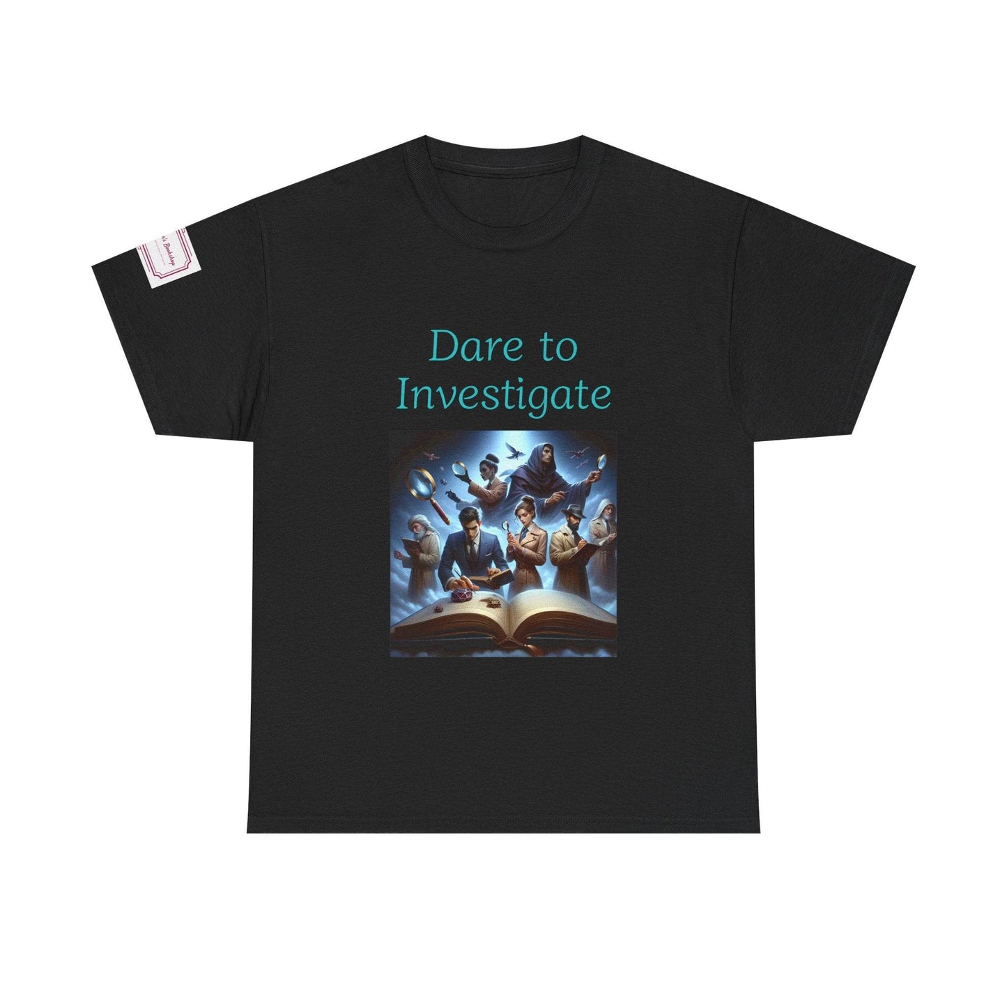 Investigate - Graphic Unisex Heavy Cotton Tee - Crime/Mystery Books - The Dreamer's Bookshop.