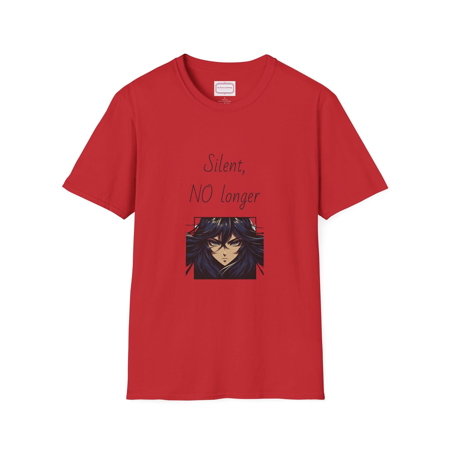 Inspirational Unisex Softstyle T-Shirt - "Silent, NO longer" - The Dreamer's Bookshop.
