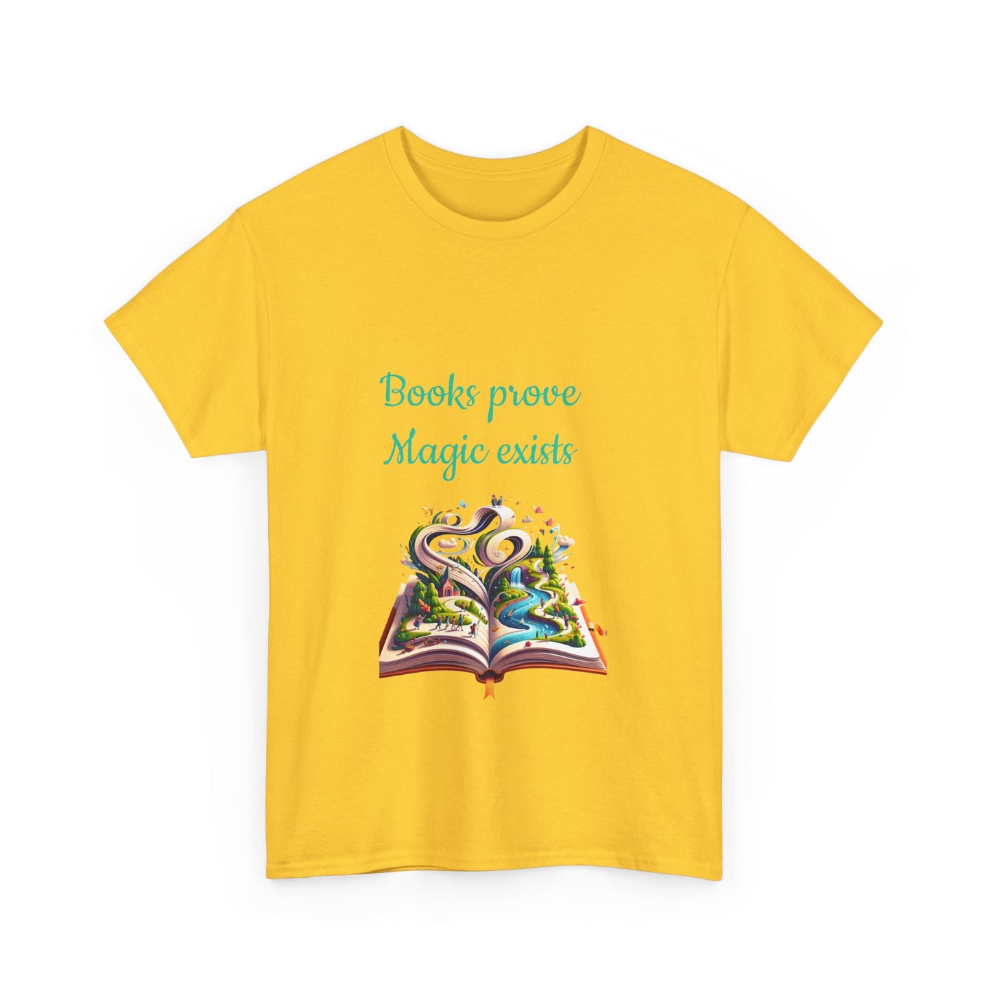 Book Lover's Unisex Heavy Cotton Tee - "Magic Exists" - The Dreamer's Bookshop.