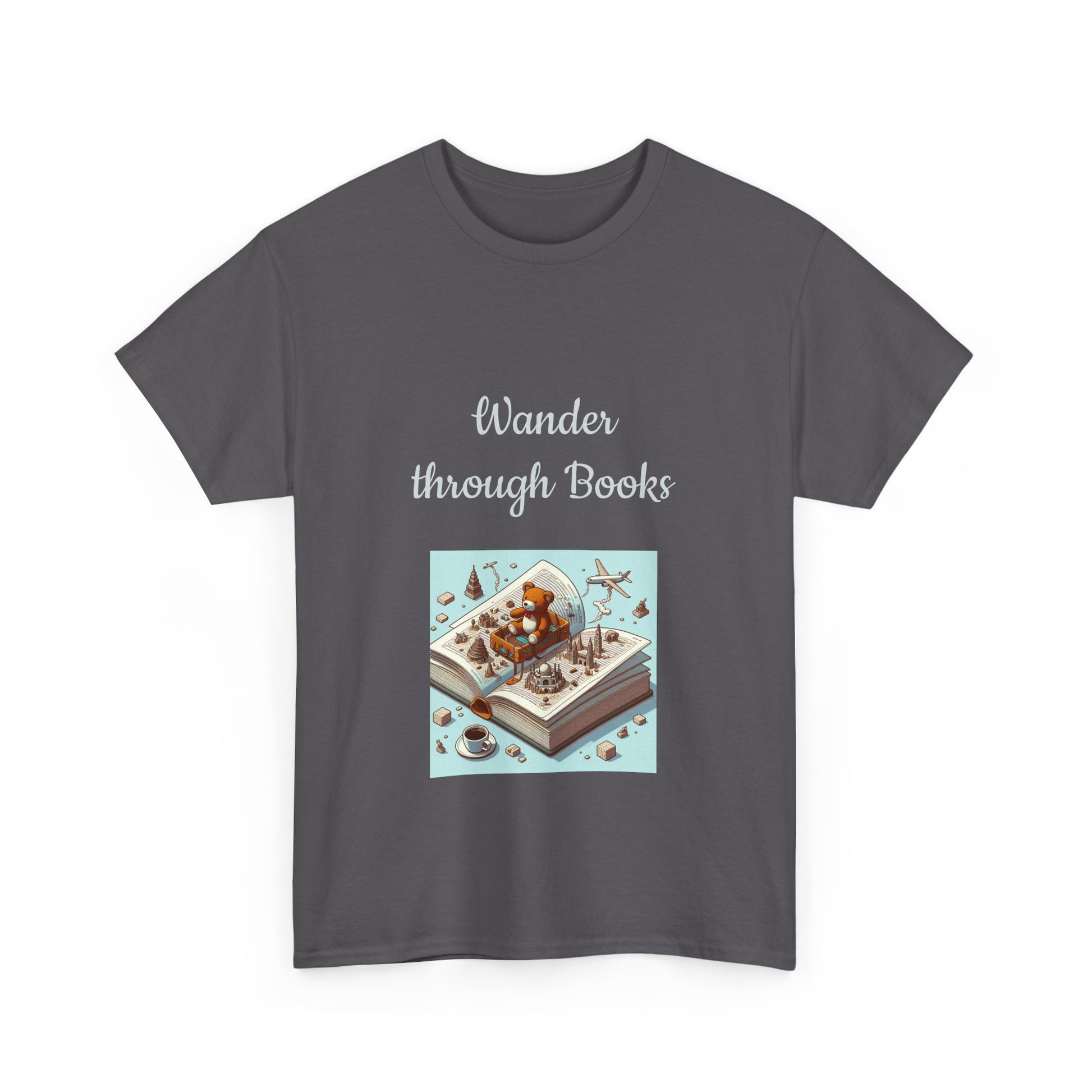Book Lover's Unisex Heavy Cotton Tee - "Wander" - The Dreamer's Bookshop.