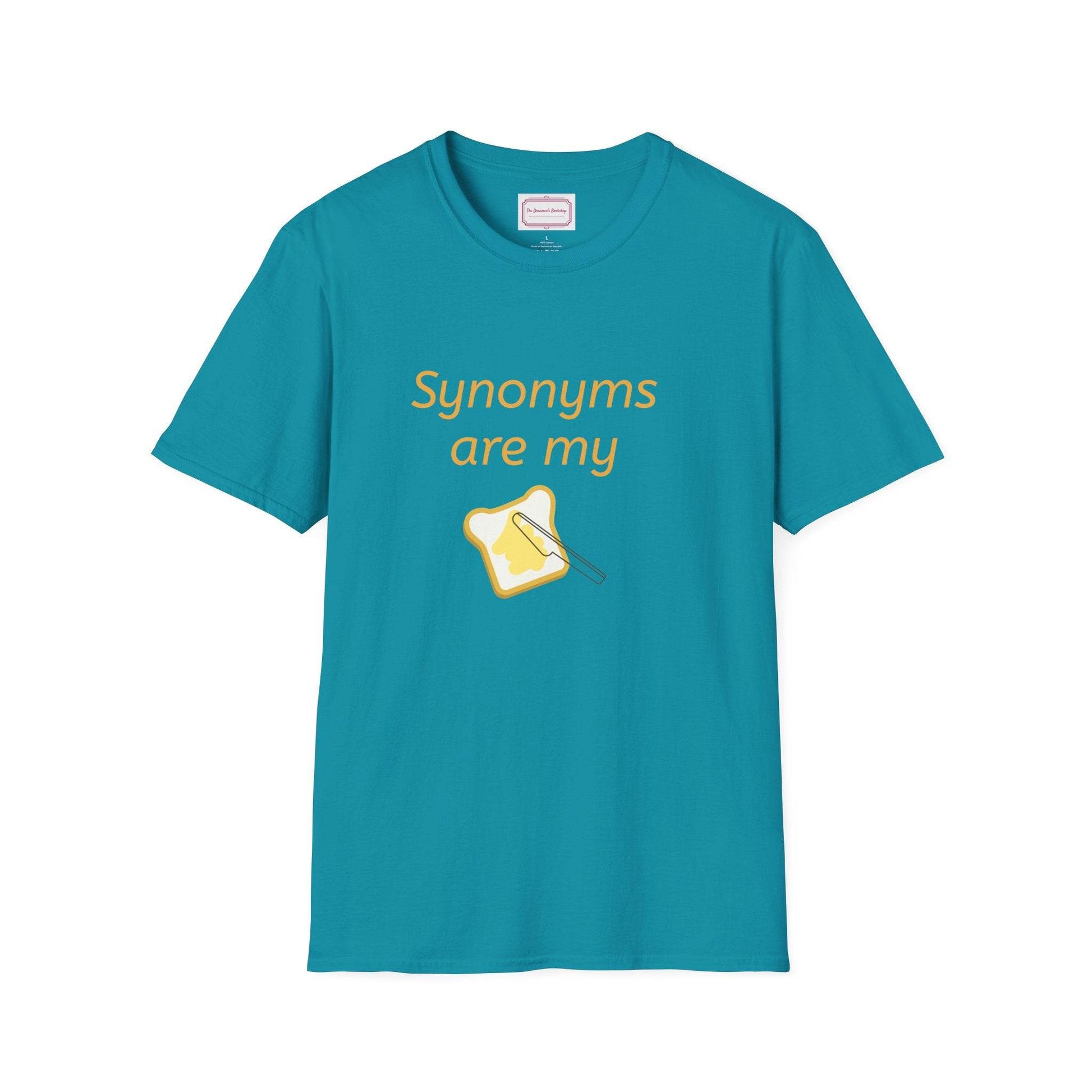 Synonyms Are My Jam Unisex Softstyle T-Shirt - Perfect Gift for Word Lovers - The Dreamer's Bookshop.