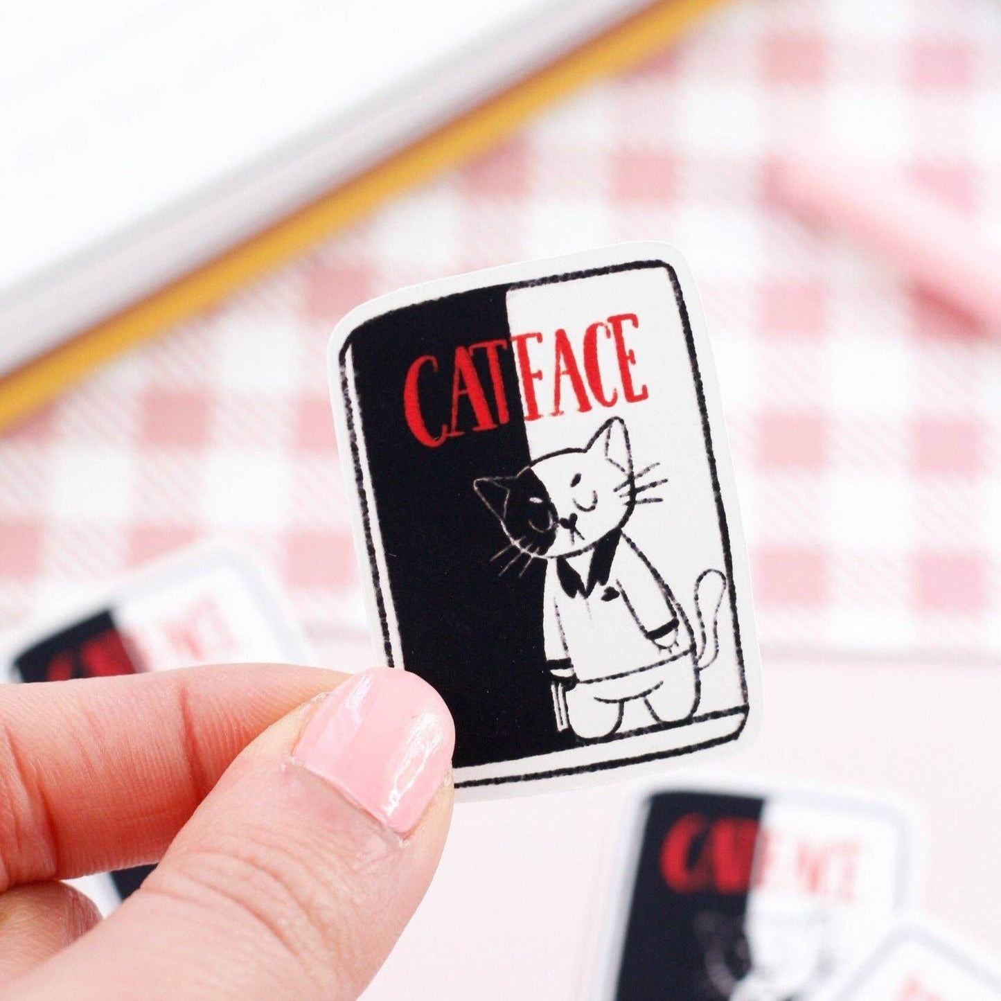My Sweet Paper Card - Catface - Kattensticker - The Dreamer's Bookshop.