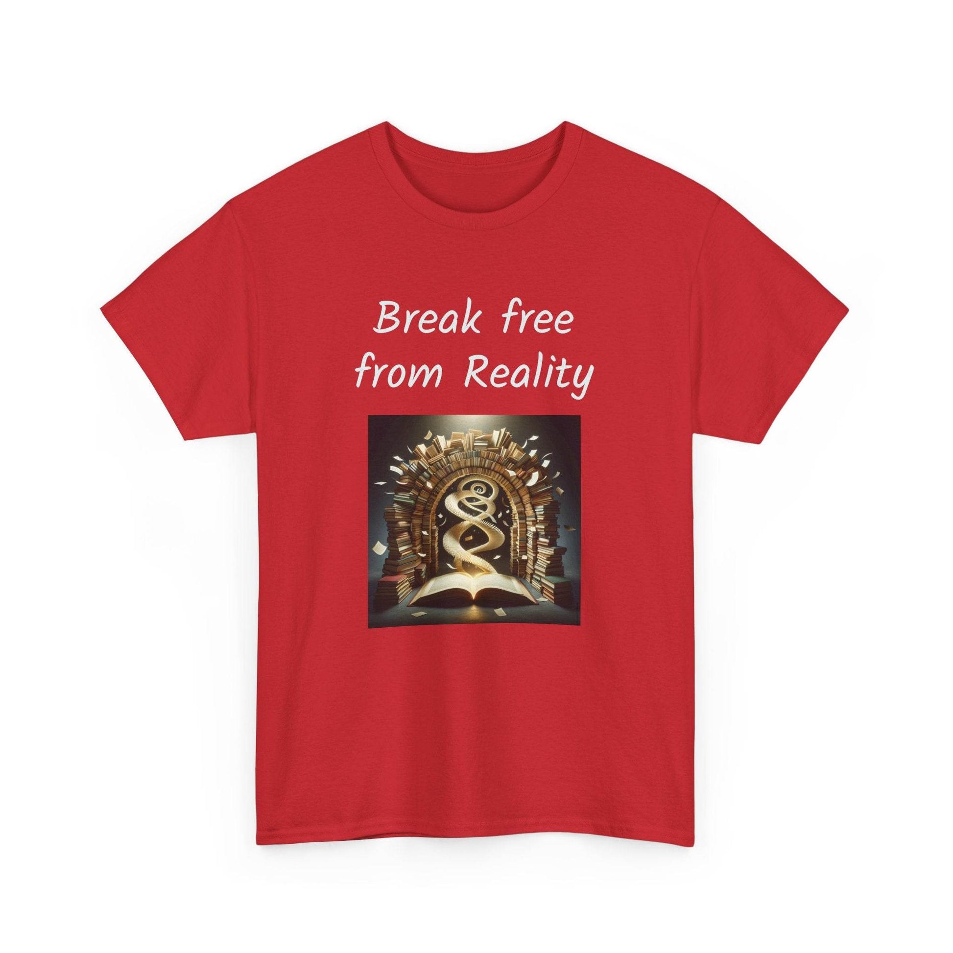 Break Free - Graphic Tee - Unisex Heavy Cotton T-Shirt - Book Lovers - The Dreamer's Bookshop.