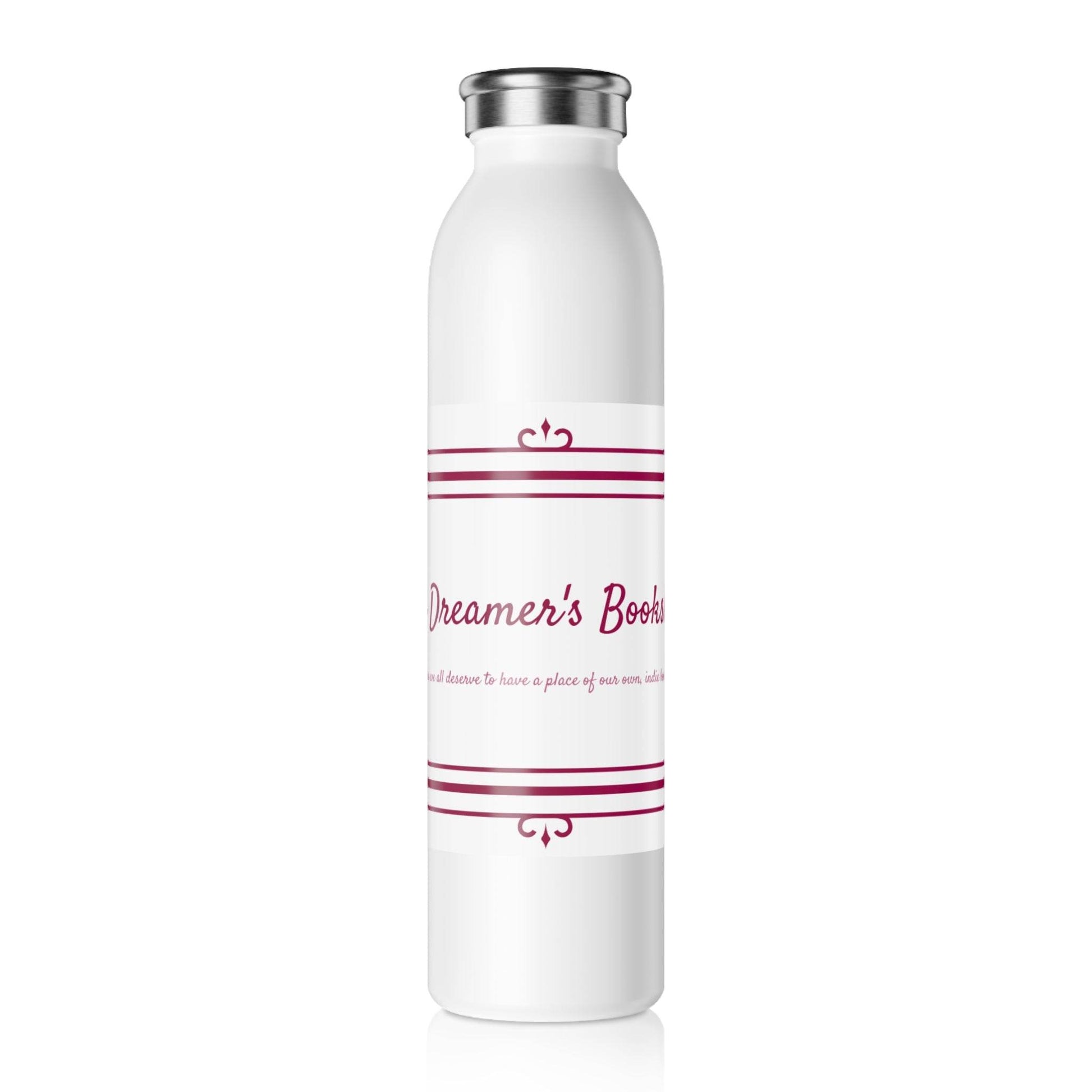 Stylish Slim Water Bottle - Dreamer's Bottle Collection - The Dreamer's Bookshop.