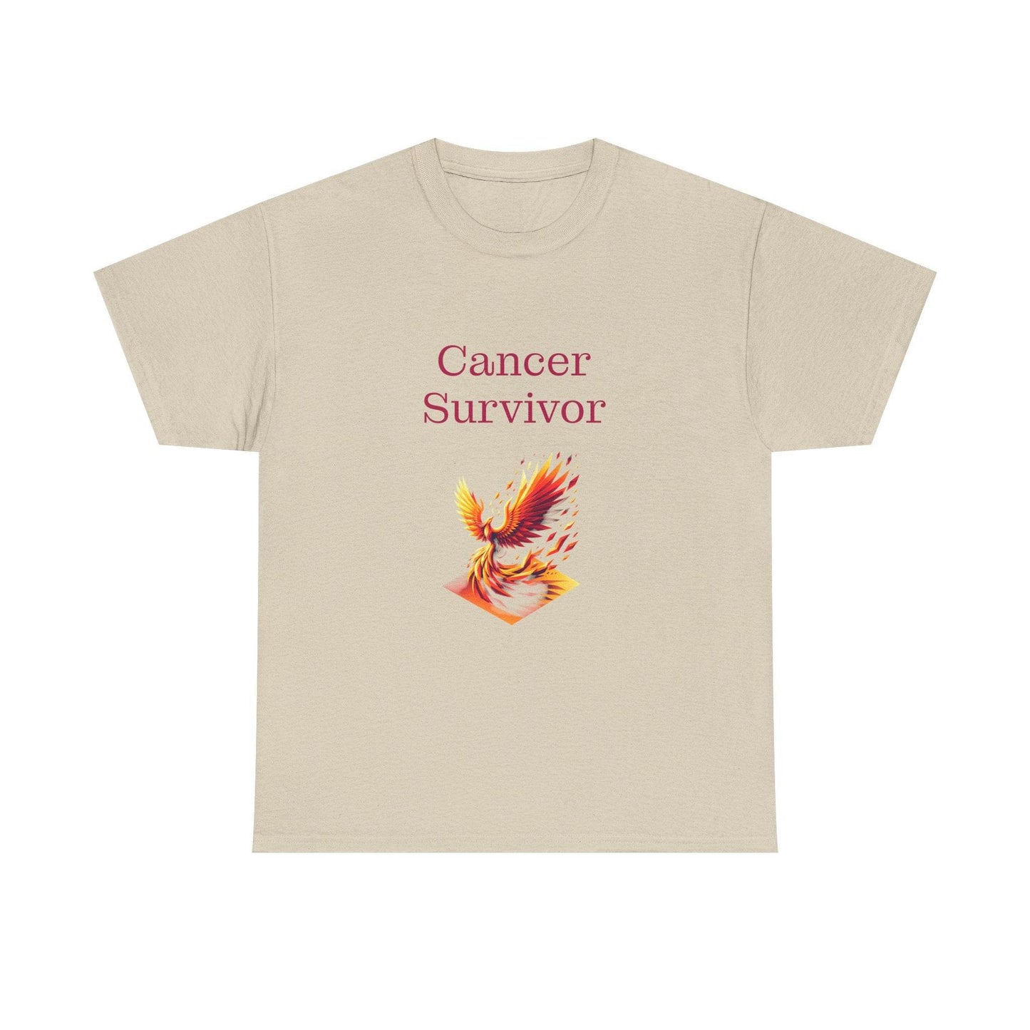 Cancer Survivor Unisex Heavy Cotton Tee - Inspirational Battle T-Shirt - The Dreamer's Bookshop.