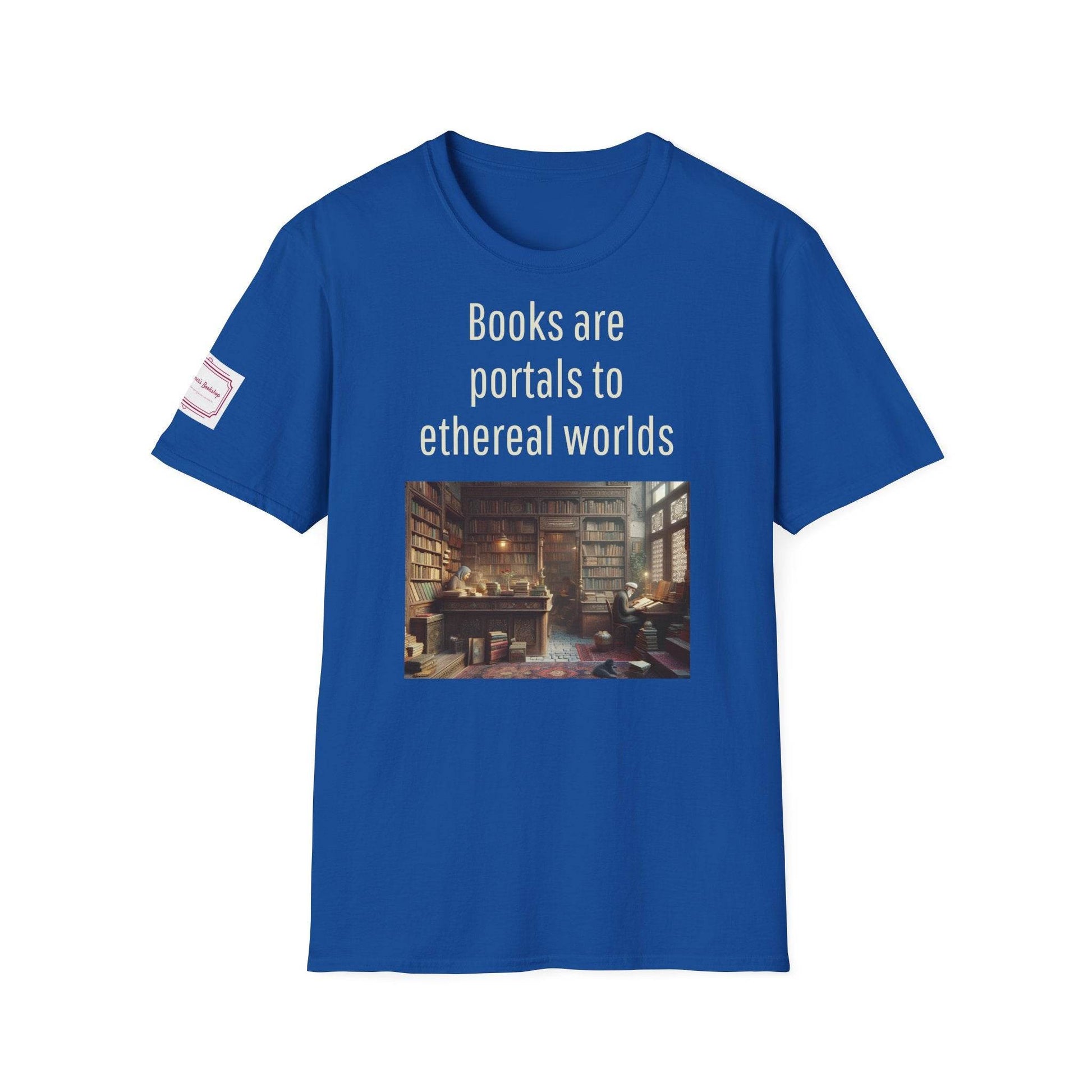 Unisex Softstyle T-Shirt - Portal Design for Book Lovers - The Dreamer's Bookshop.