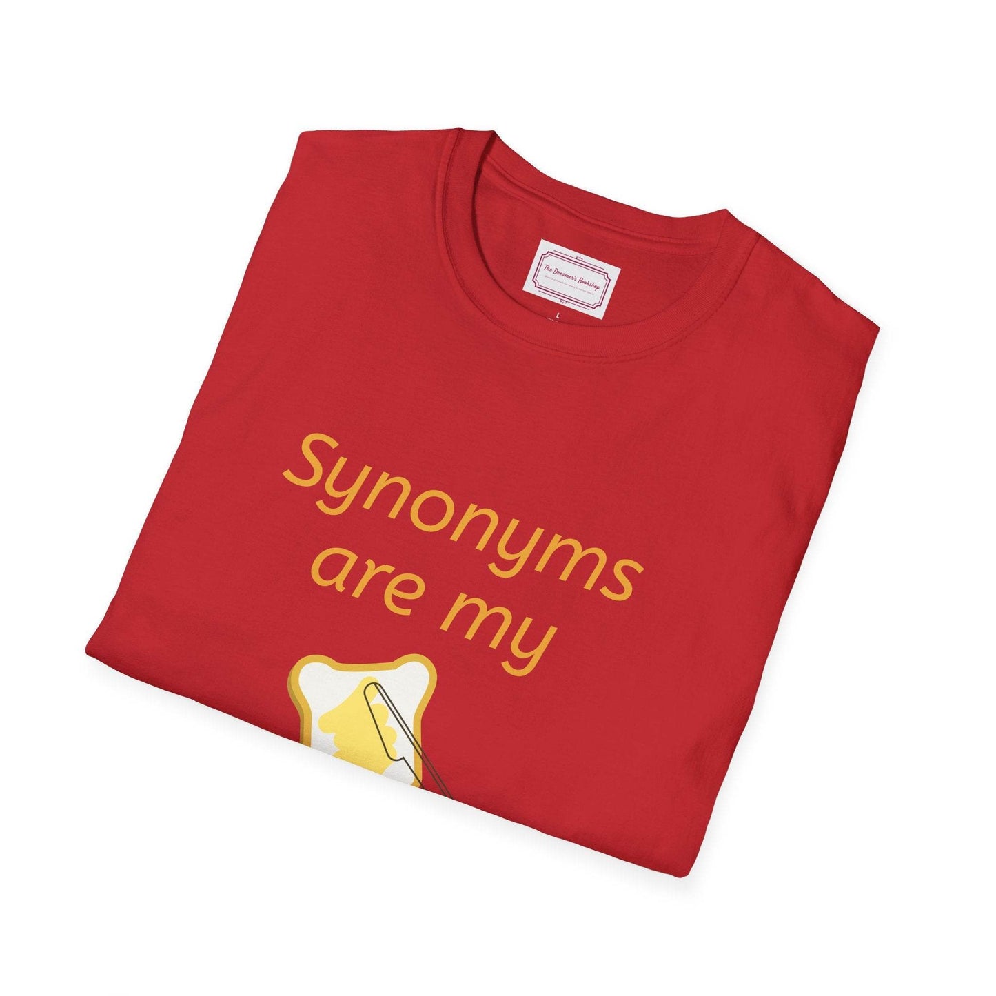 Synonyms Are My Jam Unisex Softstyle T-Shirt - Perfect Gift for Word Lovers - The Dreamer's Bookshop.