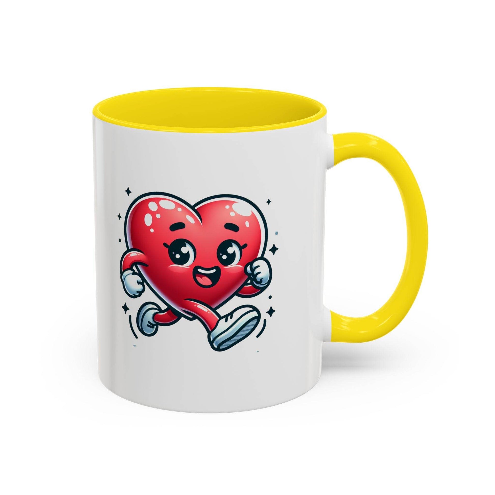 Cute Heart Character Coffee Mug - 11 & 15oz - The Dreamer's Bookshop.