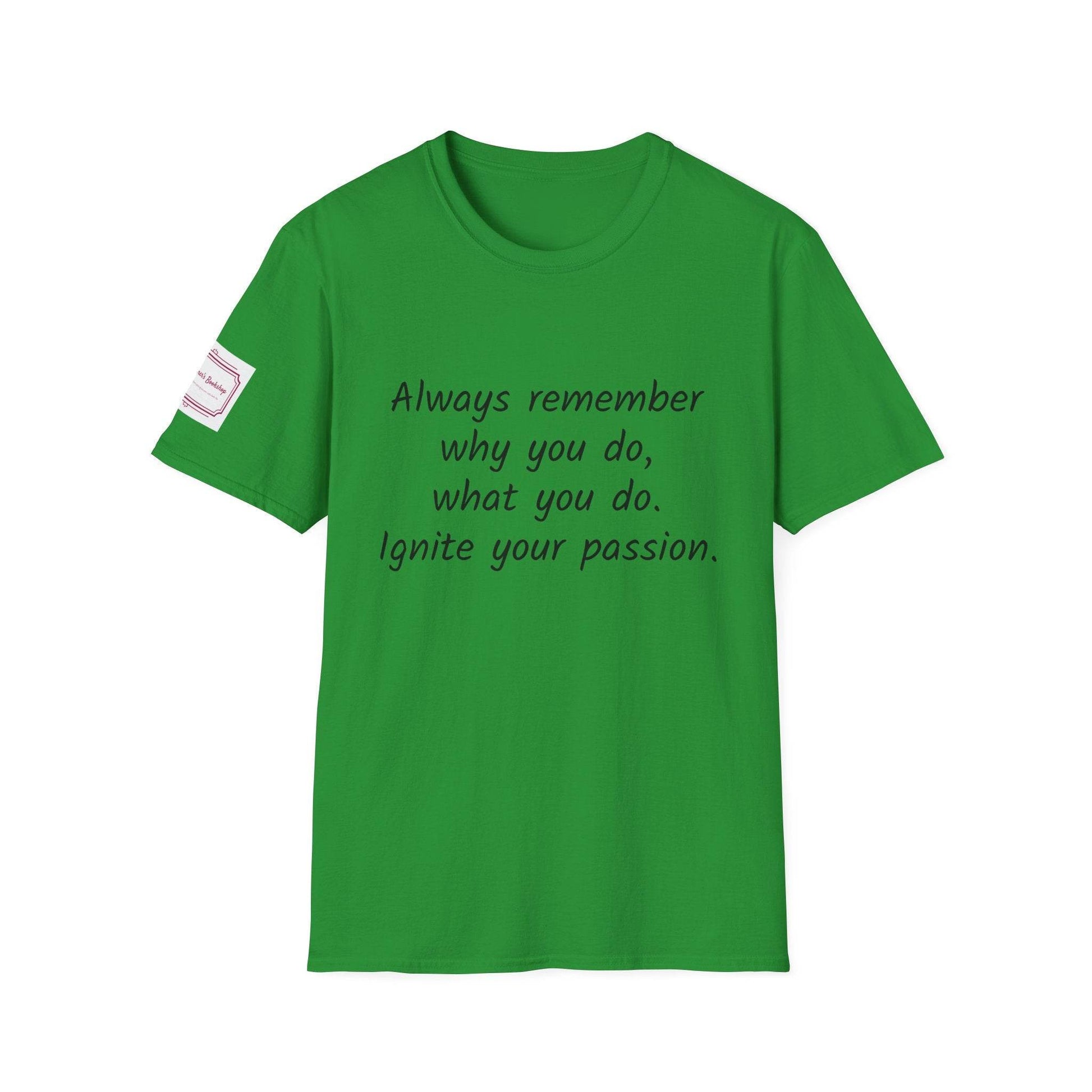 Motivational Unisex Softstyle T-Shirt - Ignite Your Passion - The Dreamer's Bookshop.