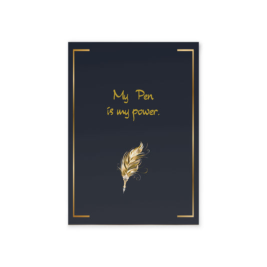 The Dreamer's Bookshop "My Pen is my Power" Art Print Card - The Dreamer's Bookshop.
