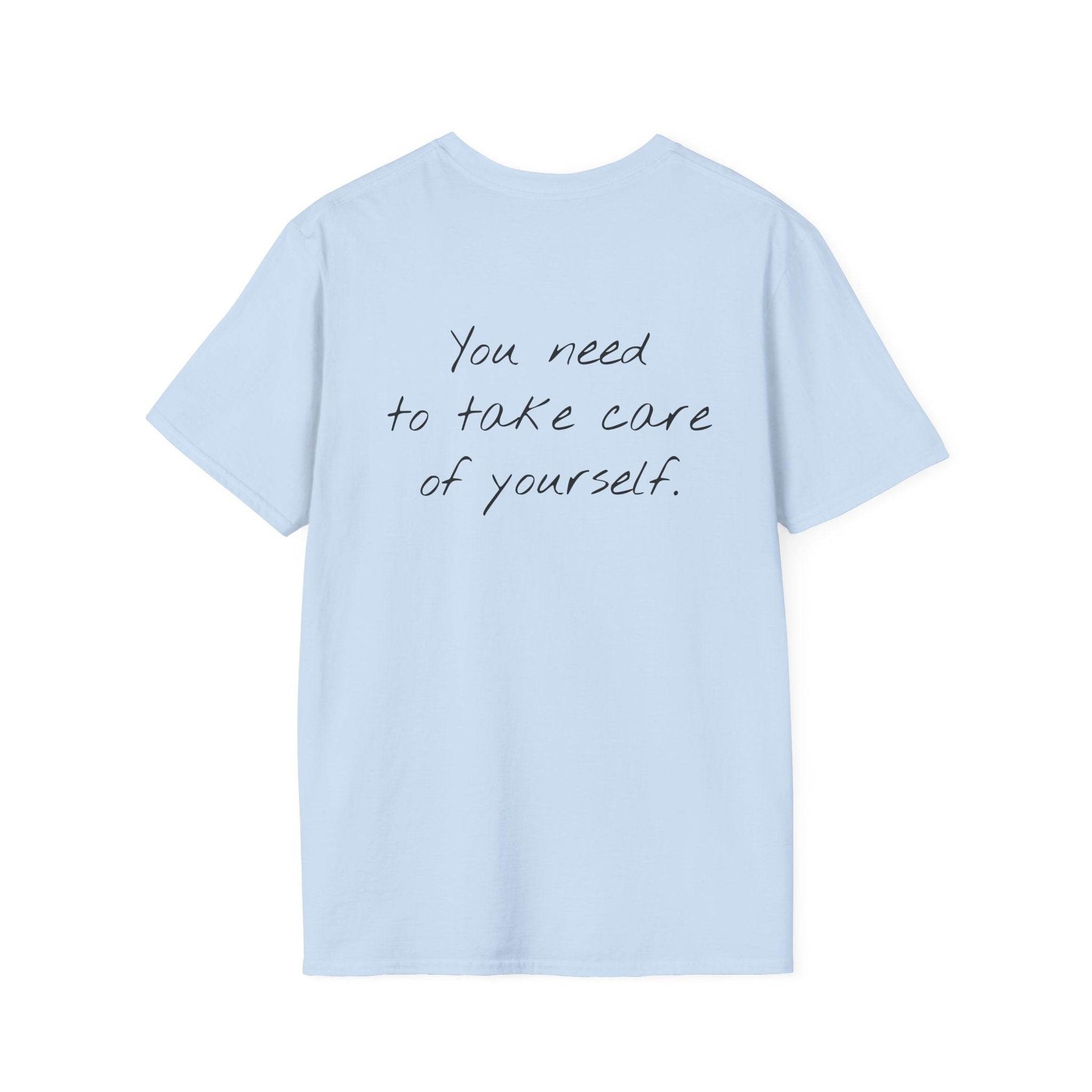 Unisex Softstyle T-Shirt - 'Take Care' Inspirational - The Dreamer's Bookshop.