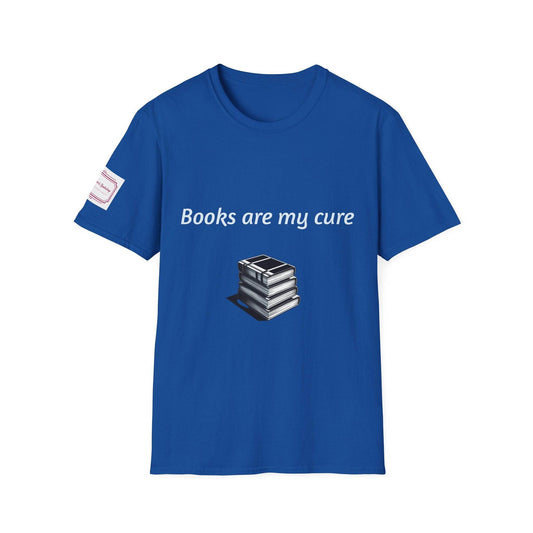 Inspirational Unisex Softstyle T-Shirt - Books are my cure - The Dreamer's Bookshop.