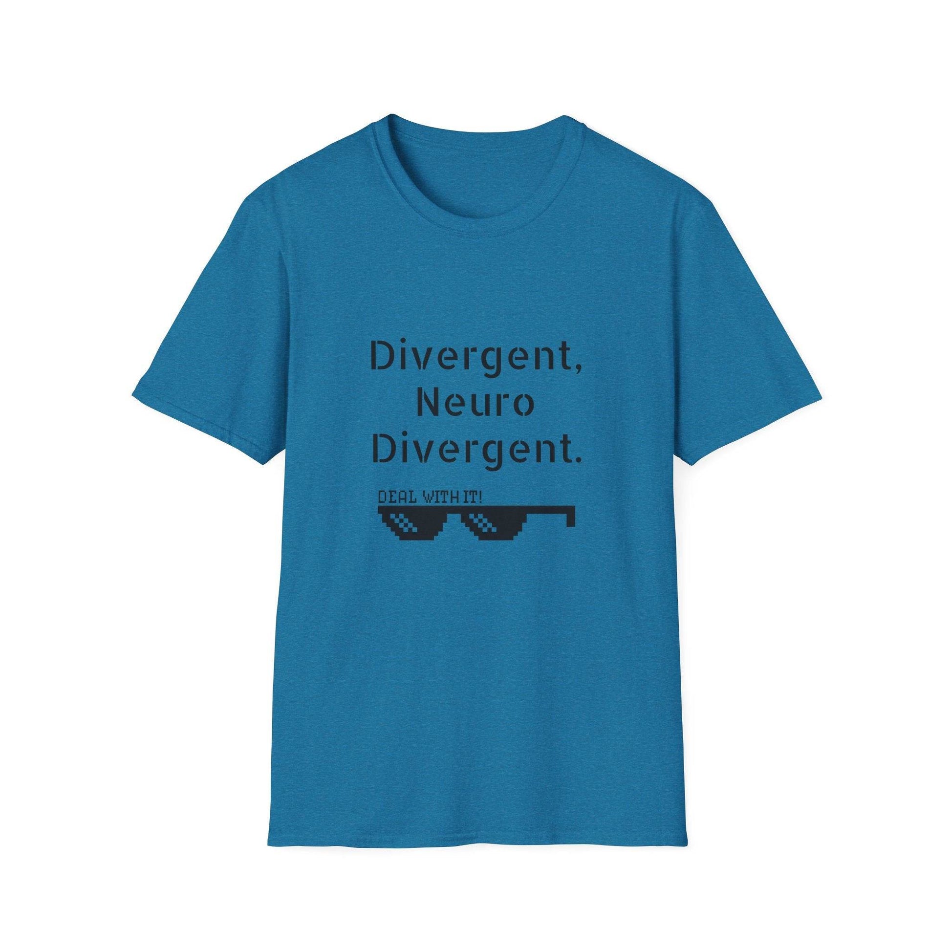 Divergent Neuro T-Shirt - Unisex Softstyle Tee for Neurodivergent Pride - The Dreamer's Bookshop.