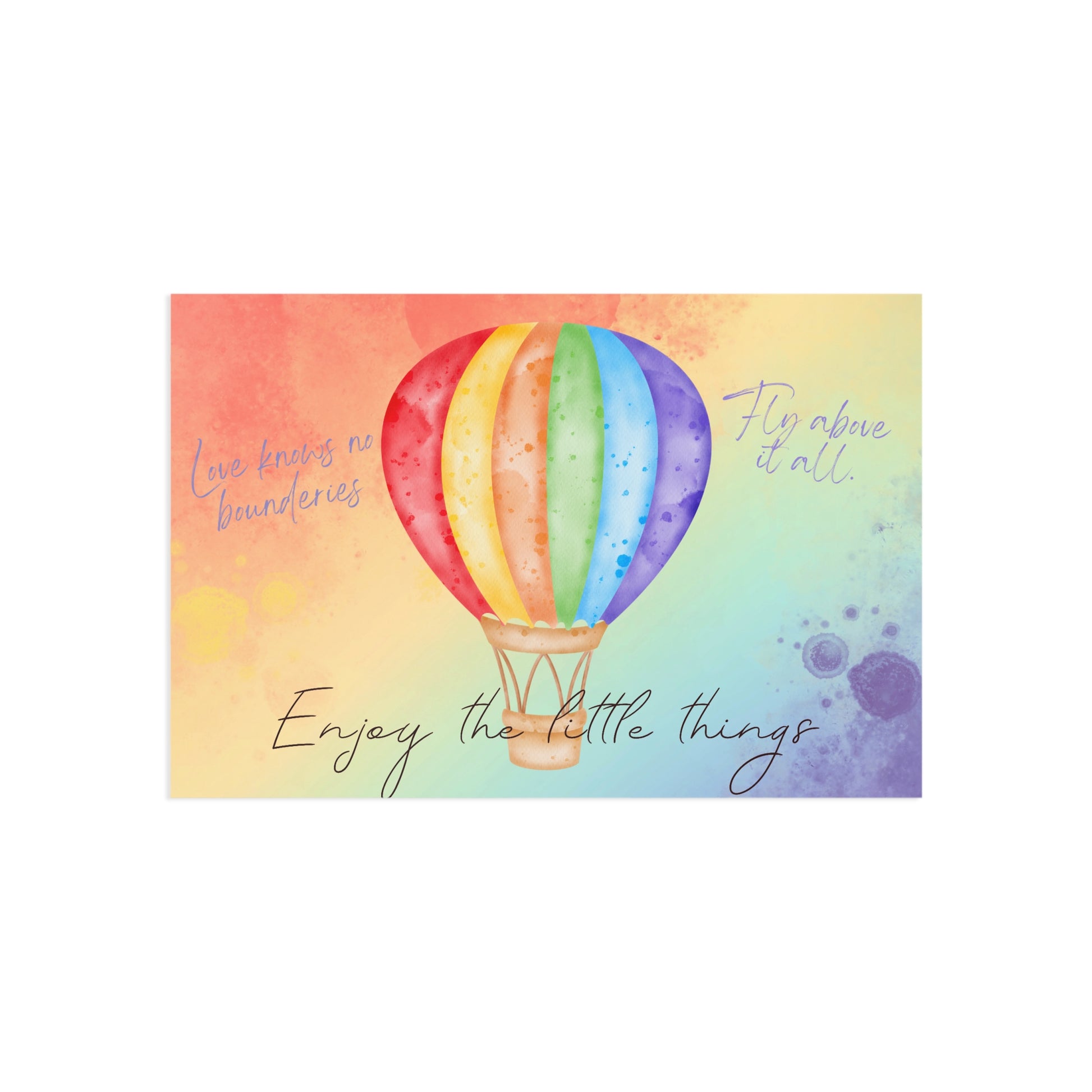 The Dreamer's Bookshop "Rainbow Love" Enjoy the Little Things Card - The Dreamer's Bookshop.