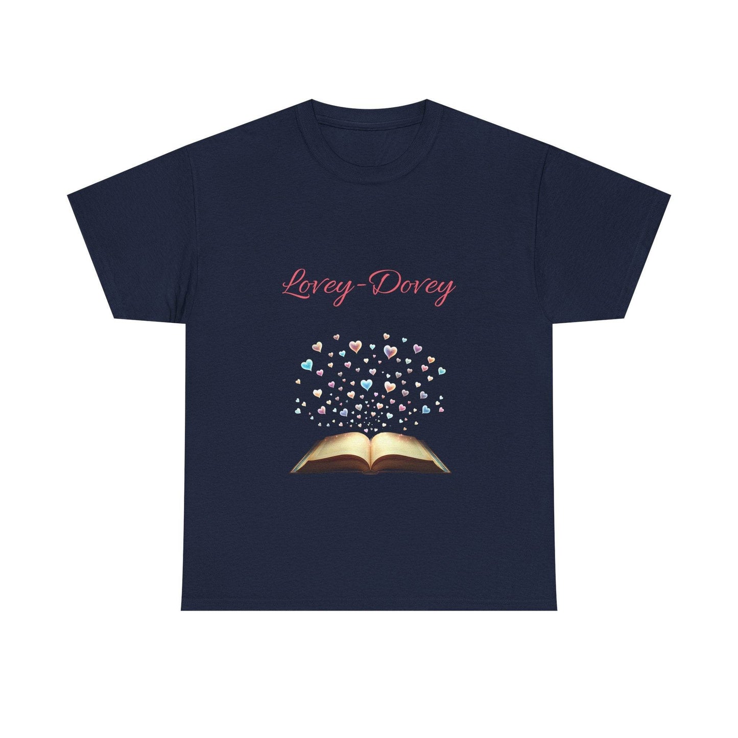Lovey-Dovey - Unisex Heavy Cotton Tee - Sweet Romance - The Dreamer's Bookshop.