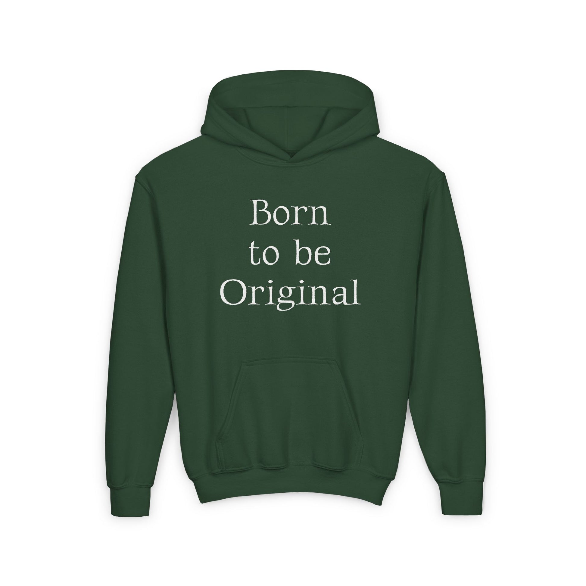 US (Ww) - Youth Heavy Blend Hooded Sweatshirt - "Born to be Original" & "Created by a Creator of Worlds" - The Dreamer's Bookshop.