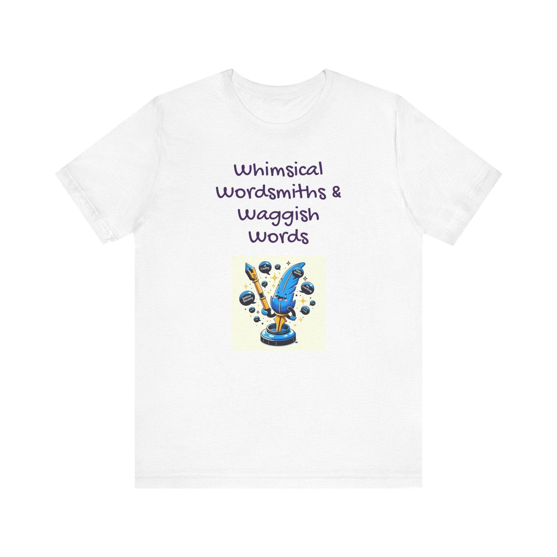 Whimsical Wordsmiths Short Sleeve Tee - Creative Gift for Writers - The Dreamer's Bookshop.