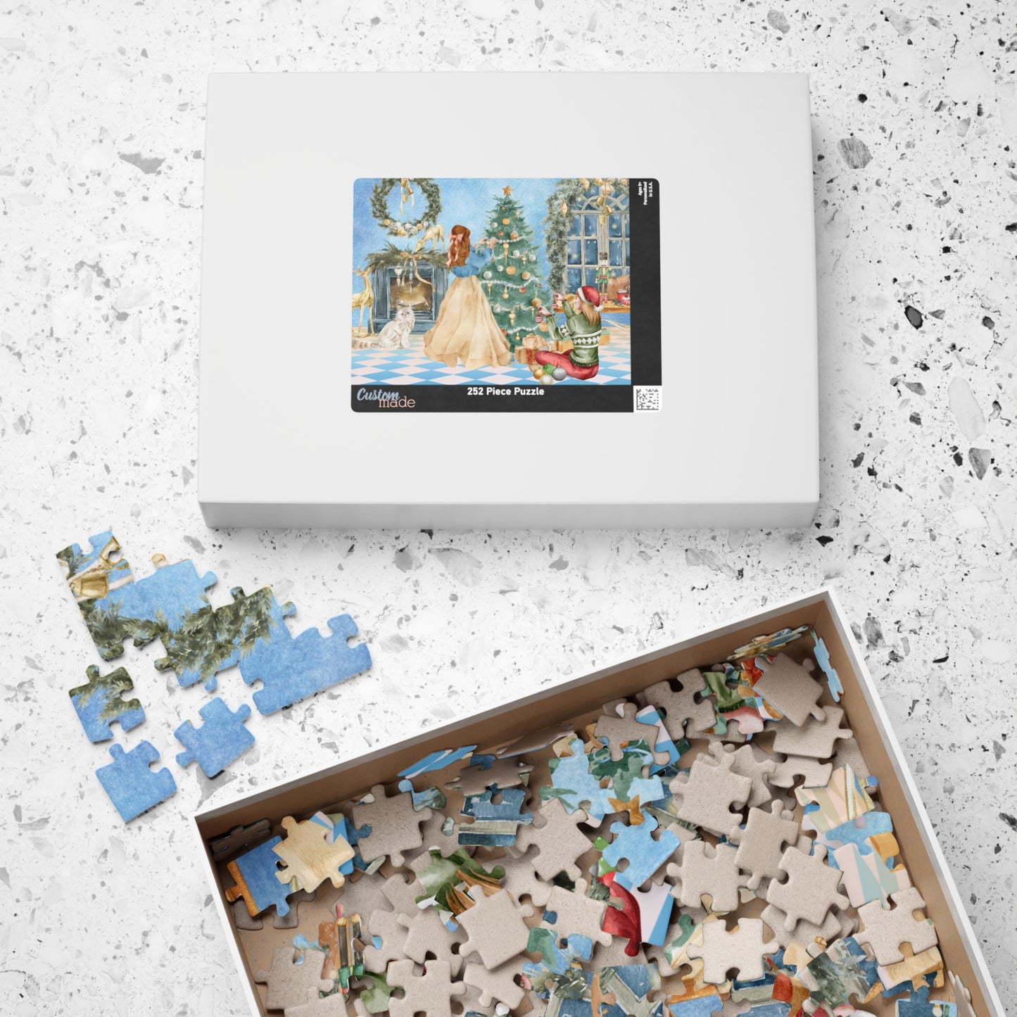Christmas Morning Family Puzzle — Holiday Scene Jigsaw (110/252/520/1014 pcs)