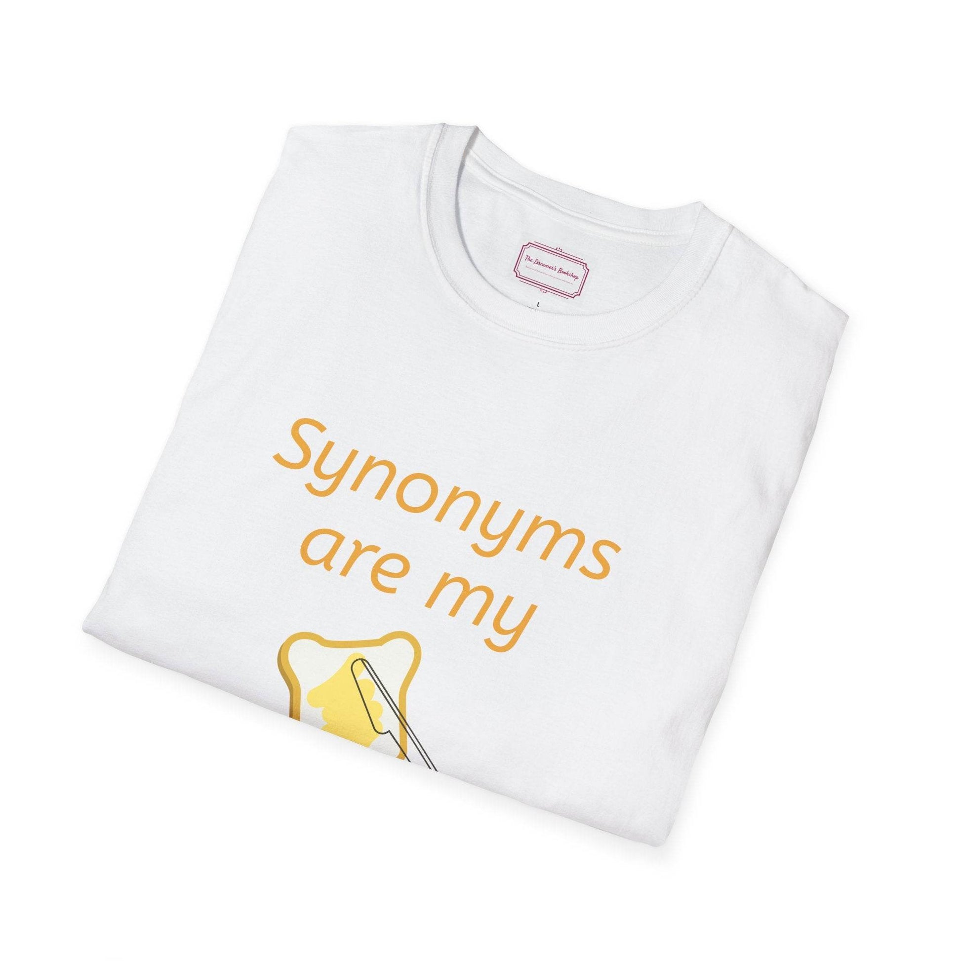 Synonyms Are My Jam Unisex Softstyle T-Shirt - Perfect Gift for Word Lovers - The Dreamer's Bookshop.