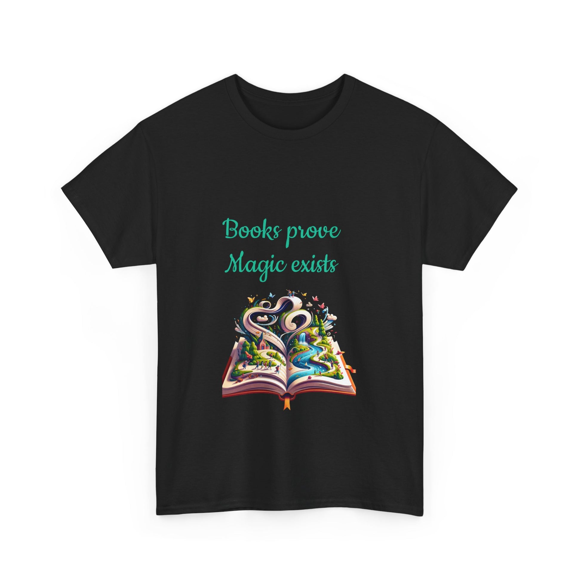 Book Lover's Unisex Heavy Cotton Tee - "Magic Exists" - The Dreamer's Bookshop.