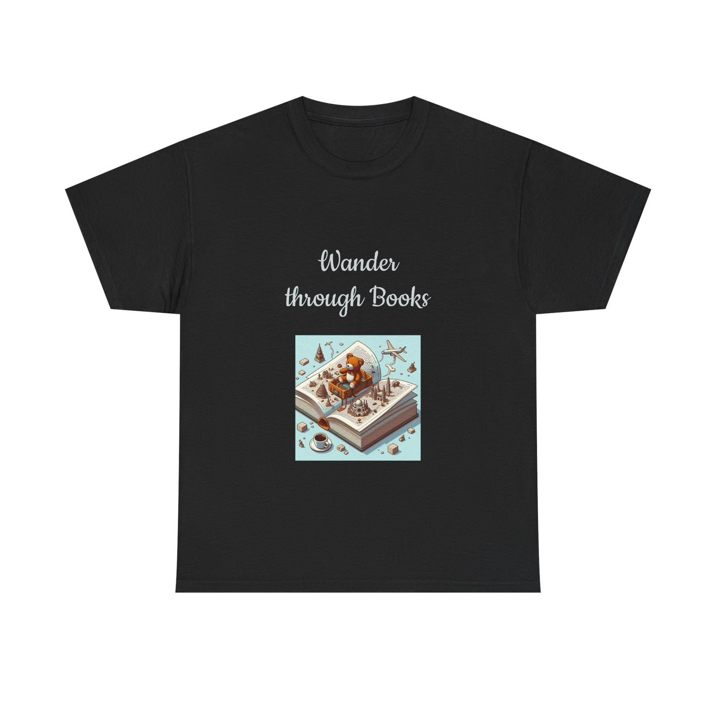 Book Lover's Unisex Heavy Cotton Tee - "Wander" - The Dreamer's Bookshop.