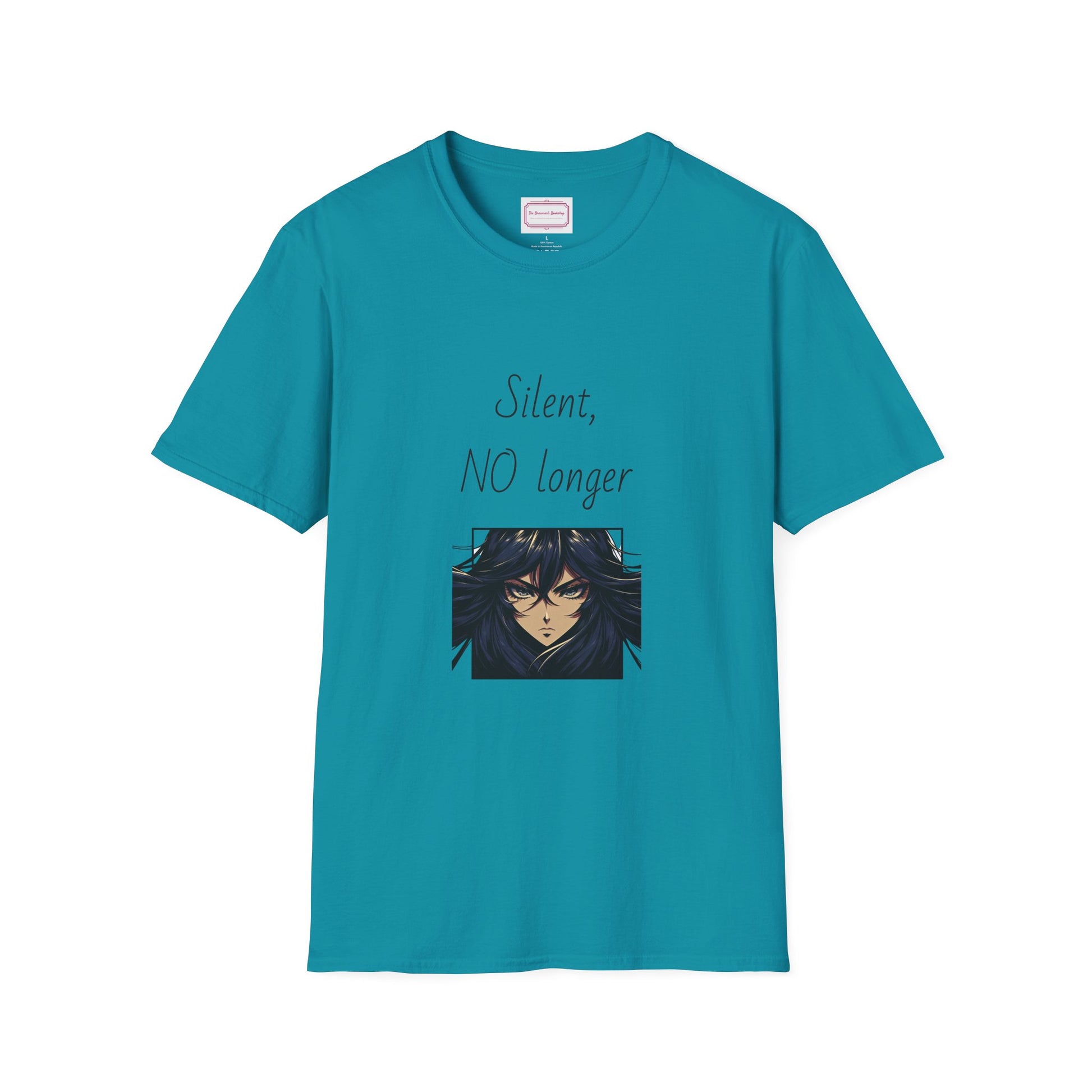 Inspirational Unisex Softstyle T-Shirt - "Silent, NO longer" - The Dreamer's Bookshop.