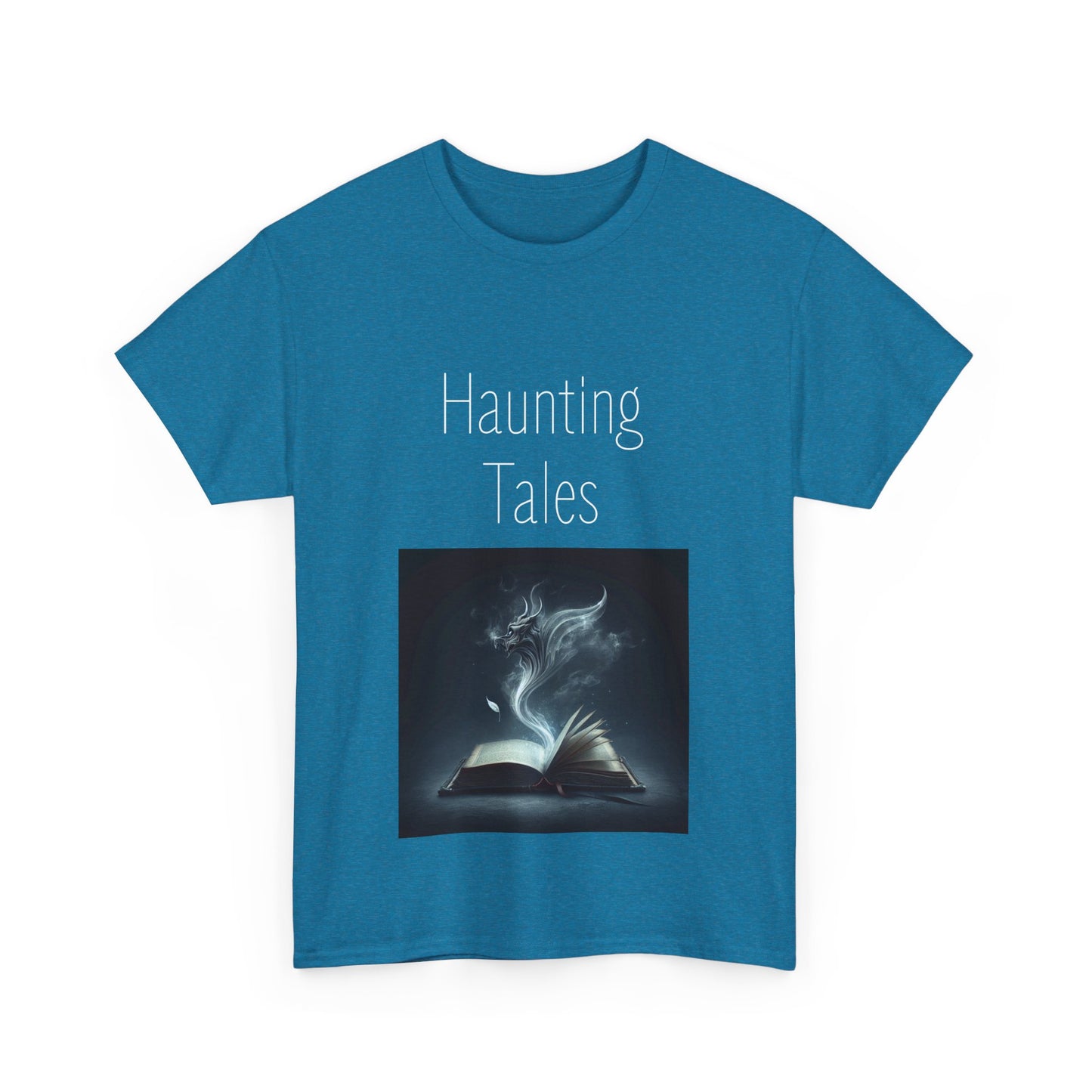 Book Lover's Unisex Heavy Cotton Tee - "Haunting Tales" - The Dreamer's Bookshop.