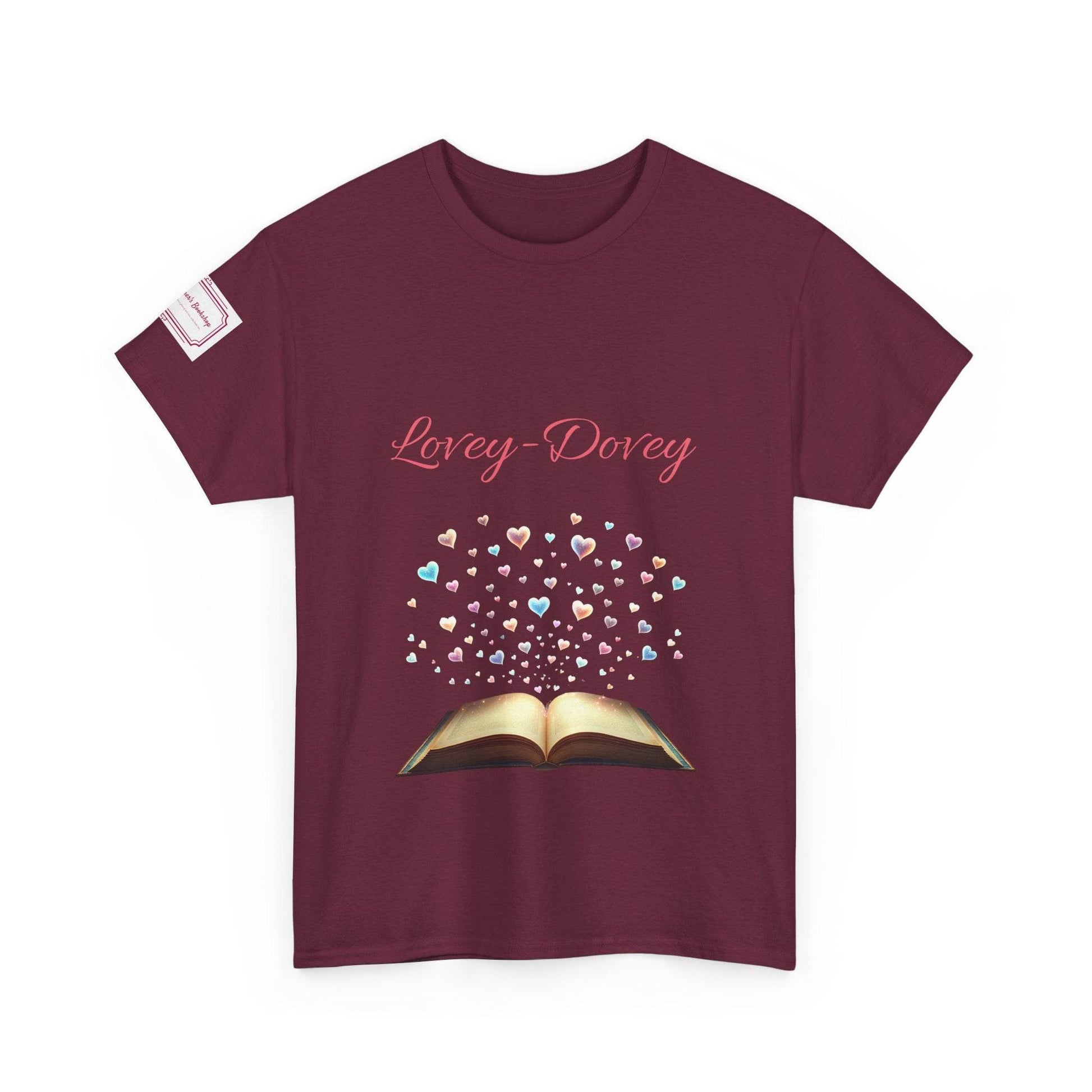 Lovey-Dovey - Graphic Unisex Heavy Cotton Tee - The Dreamer's Bookshop.