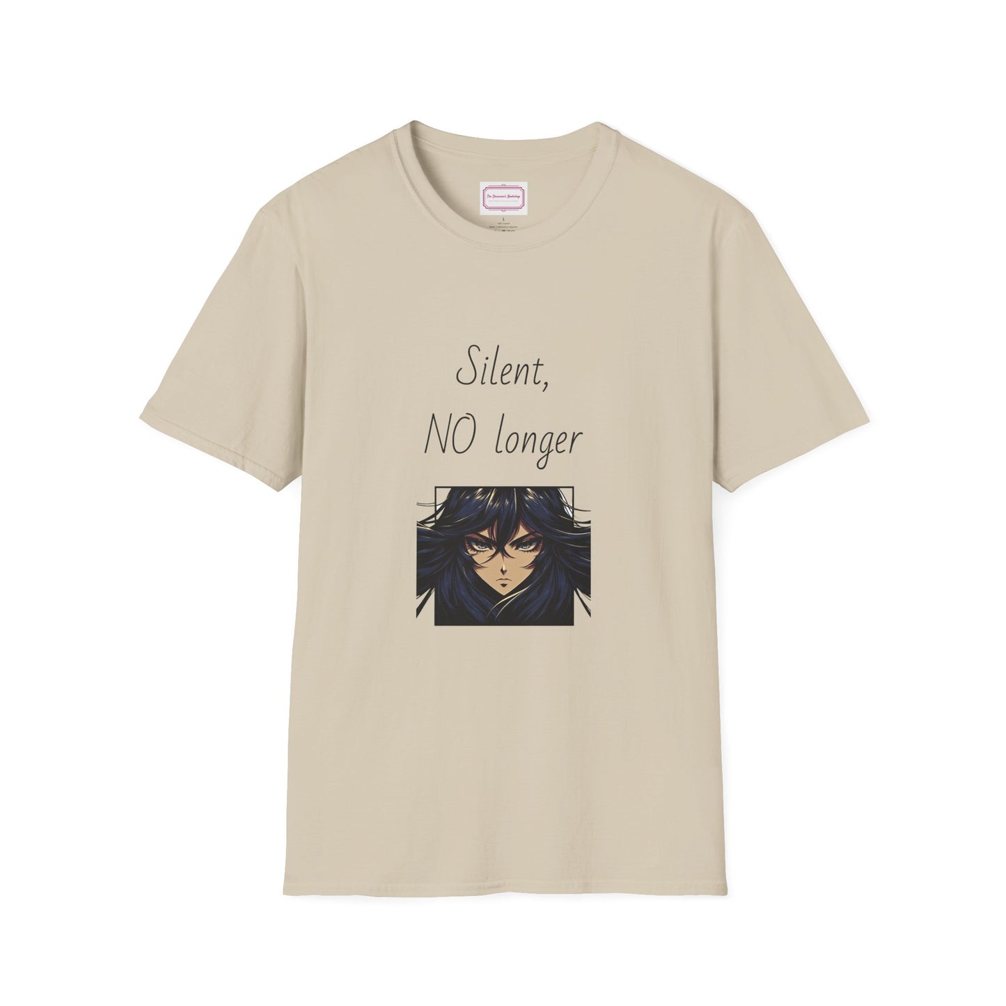 Inspirational Unisex Softstyle T-Shirt - "Silent, NO longer" - The Dreamer's Bookshop.