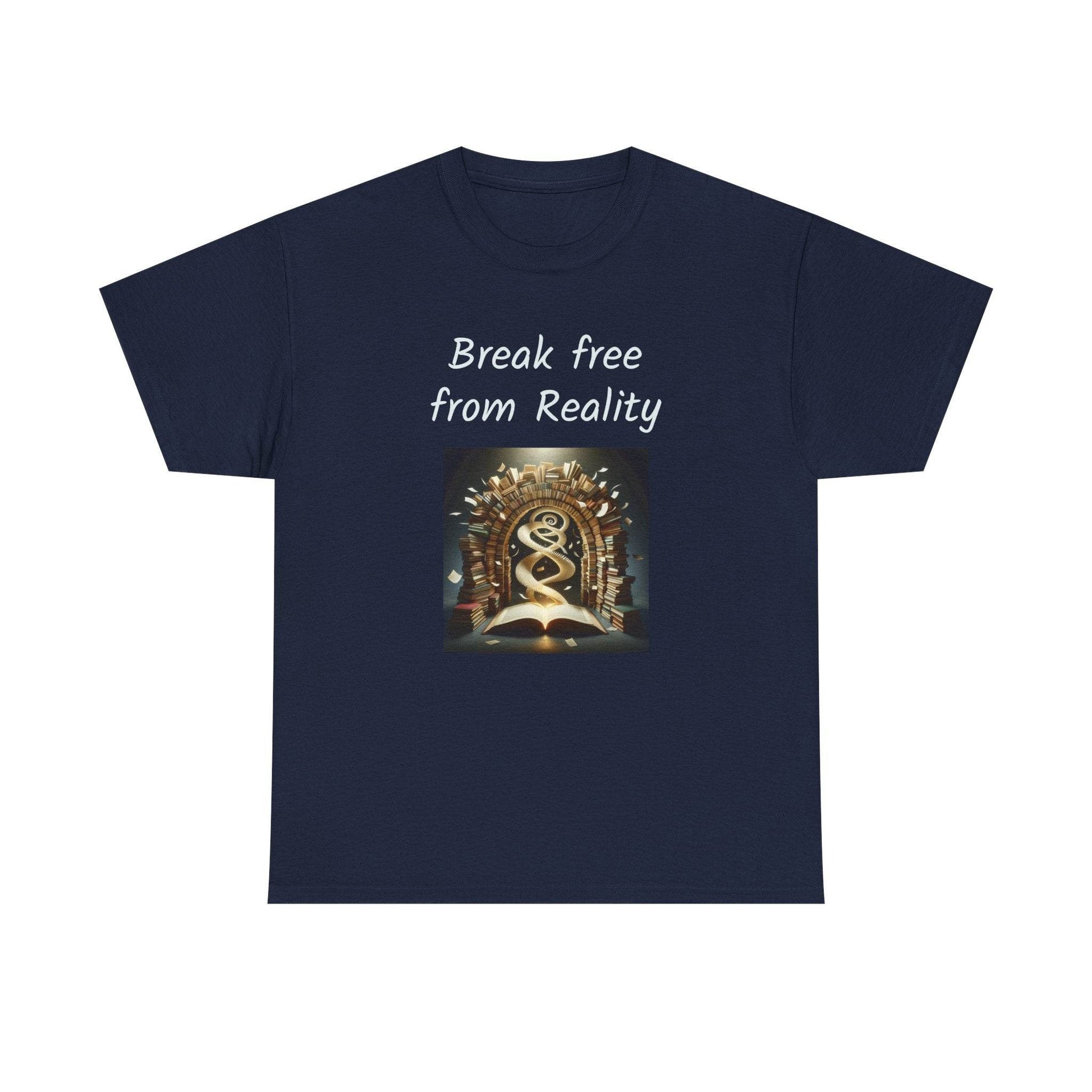 Break Free - Graphic Tee - Unisex Heavy Cotton T-Shirt - Book Lovers - The Dreamer's Bookshop.