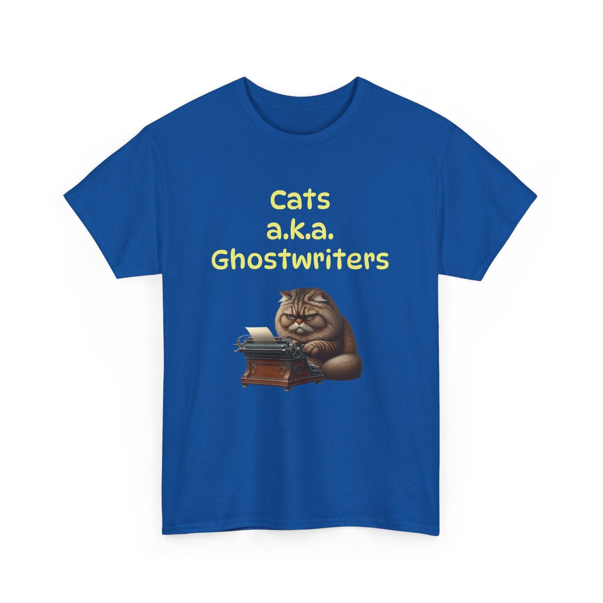 Cats Ghostwriters - A Unisex Heavy Cotton Tee - Perfect Gift for Book Lovers - The Dreamer's Bookshop.