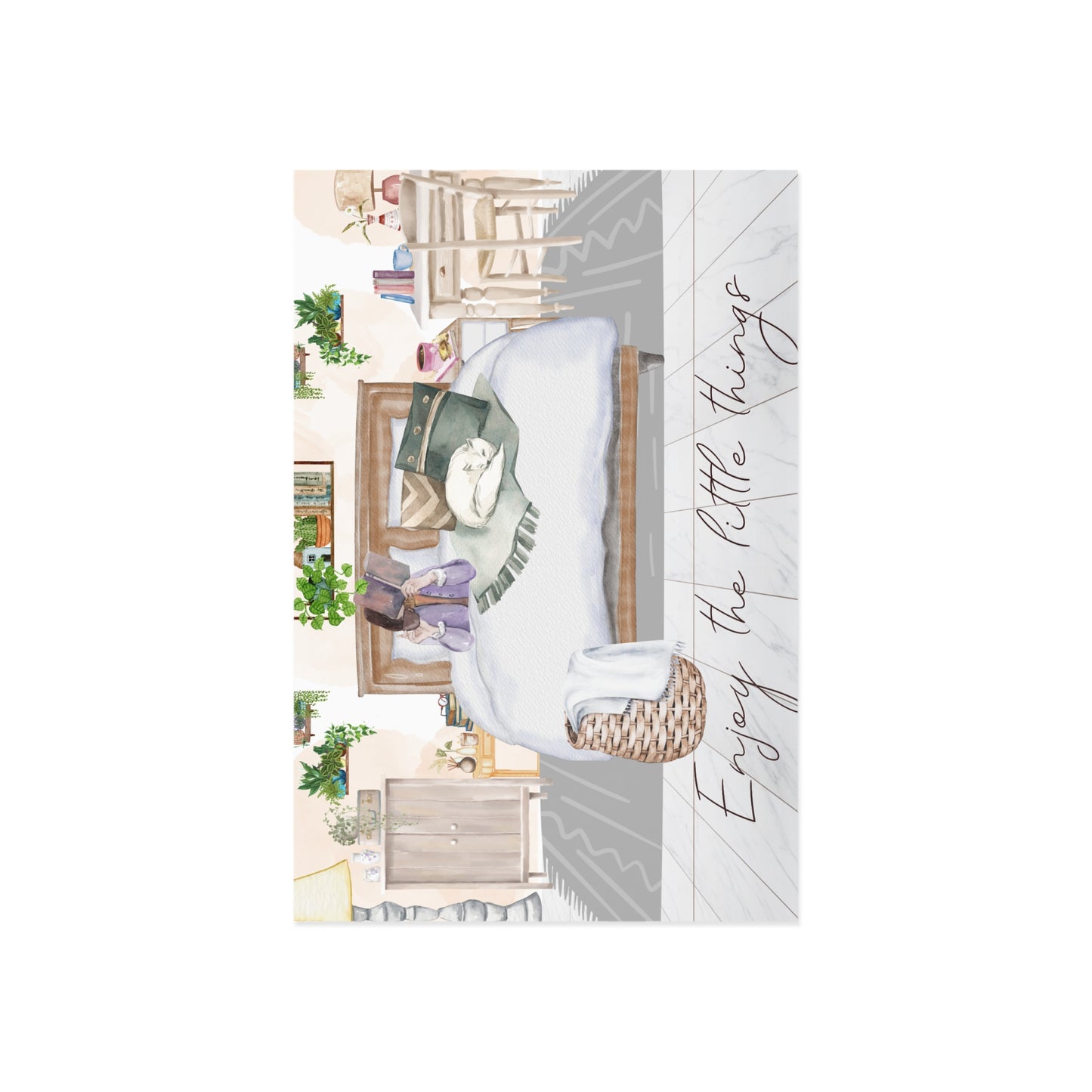 The Dreamer's Bookshop "Bedroom" Enjoy the Little Things Card - The Dreamer's Bookshop.
