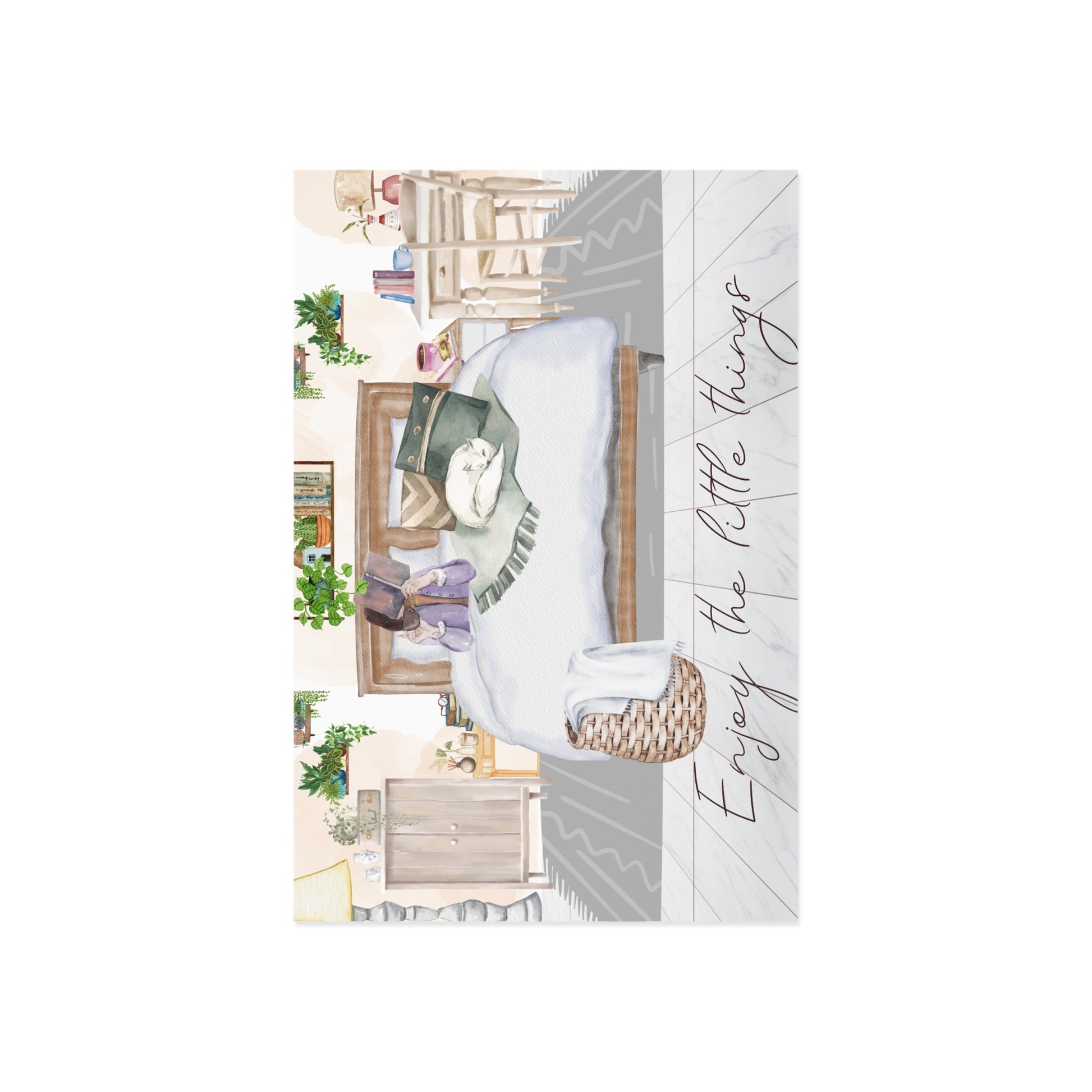 The Dreamer's Bookshop "Bedroom" Enjoy the Little Things Card - The Dreamer's Bookshop.