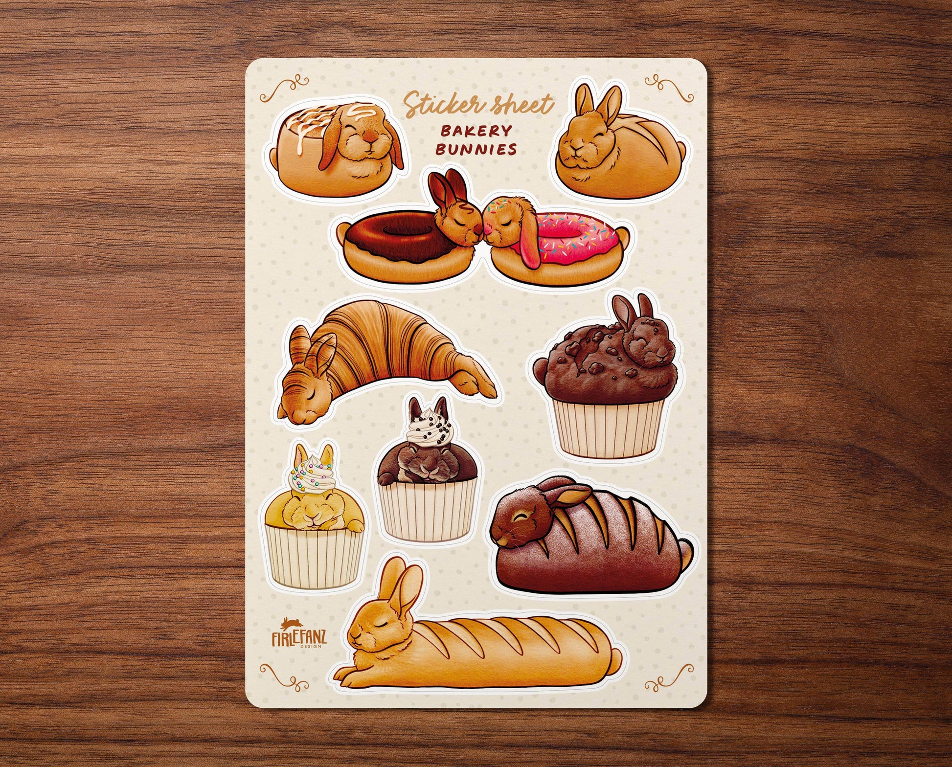 Firlefanz Design - Stickervel „Pastry bunnies” - The Dreamer's Bookshop.