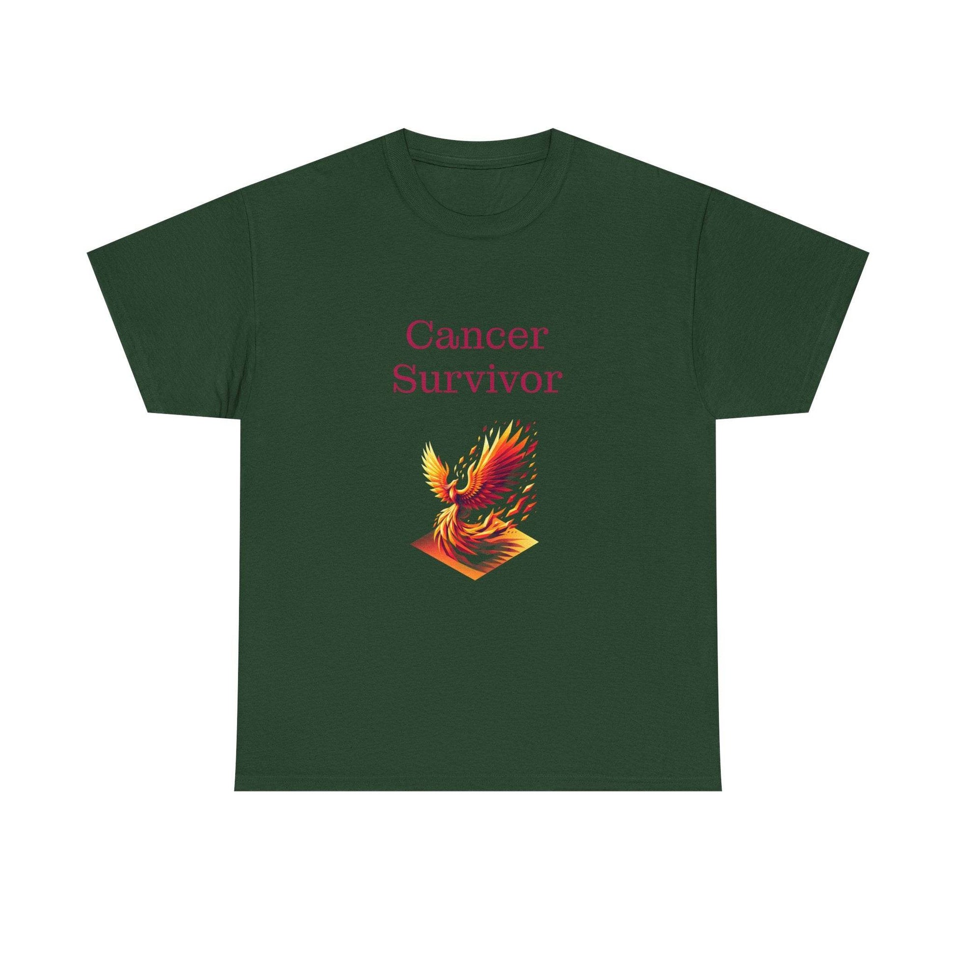 Cancer Survivor Unisex Heavy Cotton Tee - Inspirational Battle T-Shirt - The Dreamer's Bookshop.