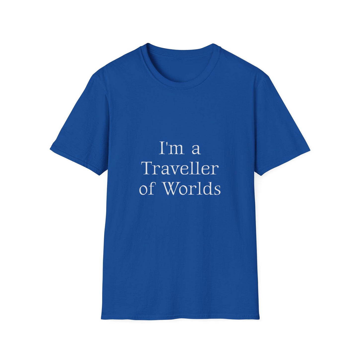Unisex Travel-Inspired T-Shirt - "I'm a Traveller of Worlds" - Perfect for Book Lovers - The Dreamer's Bookshop.