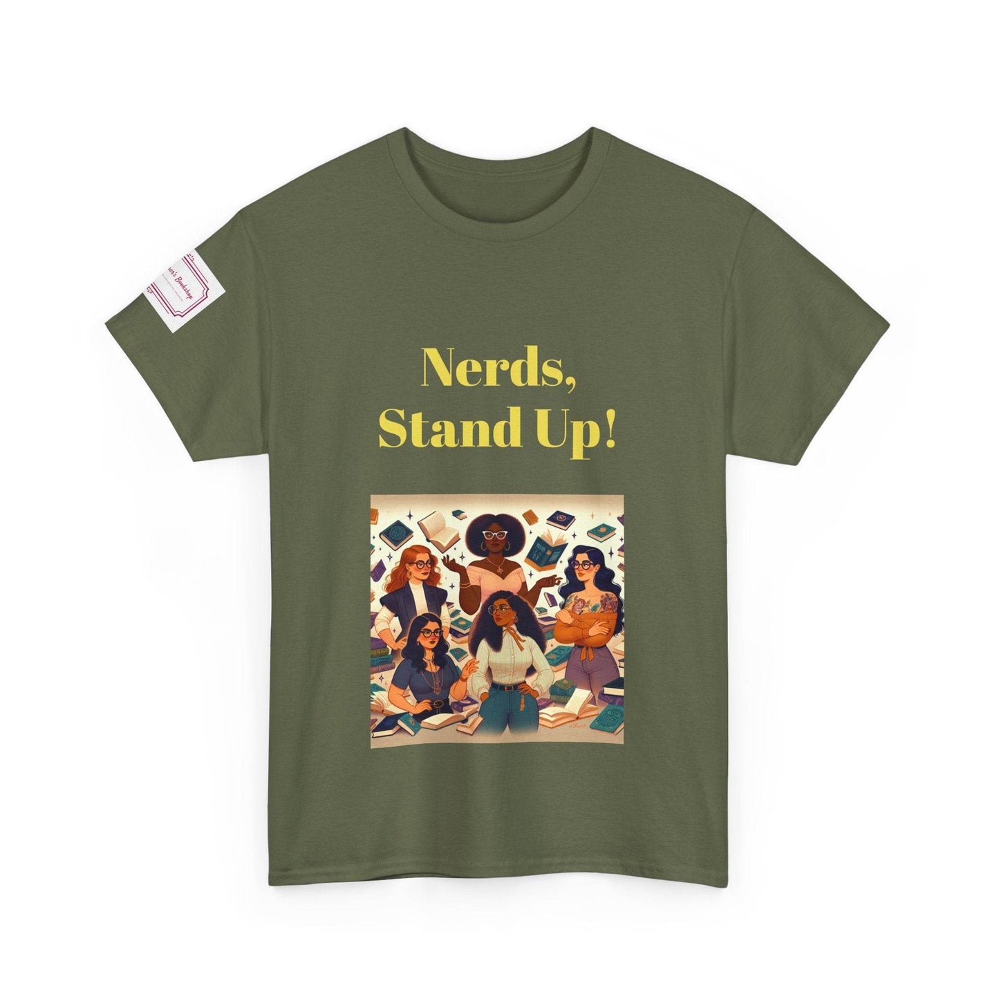 Nerds Stand Up - Unisex Heavy Cotton Tee - Book Lovers - The Dreamer's Bookshop.
