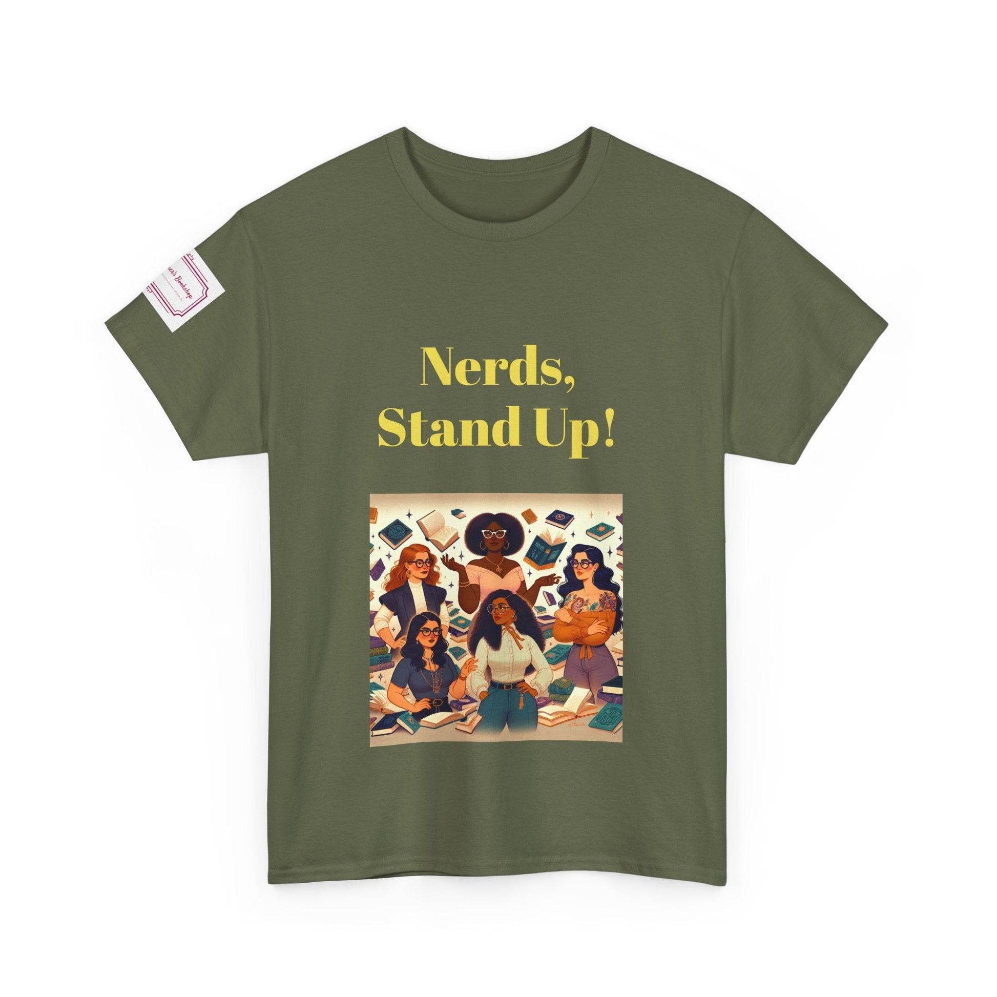 Nerds Stand Up - Unisex Heavy Cotton Tee - Book Lovers - The Dreamer's Bookshop.